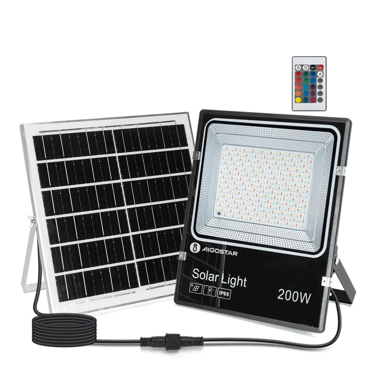 immagine del prodotto Flood light faretto solare 5m 200W RGB serie 08