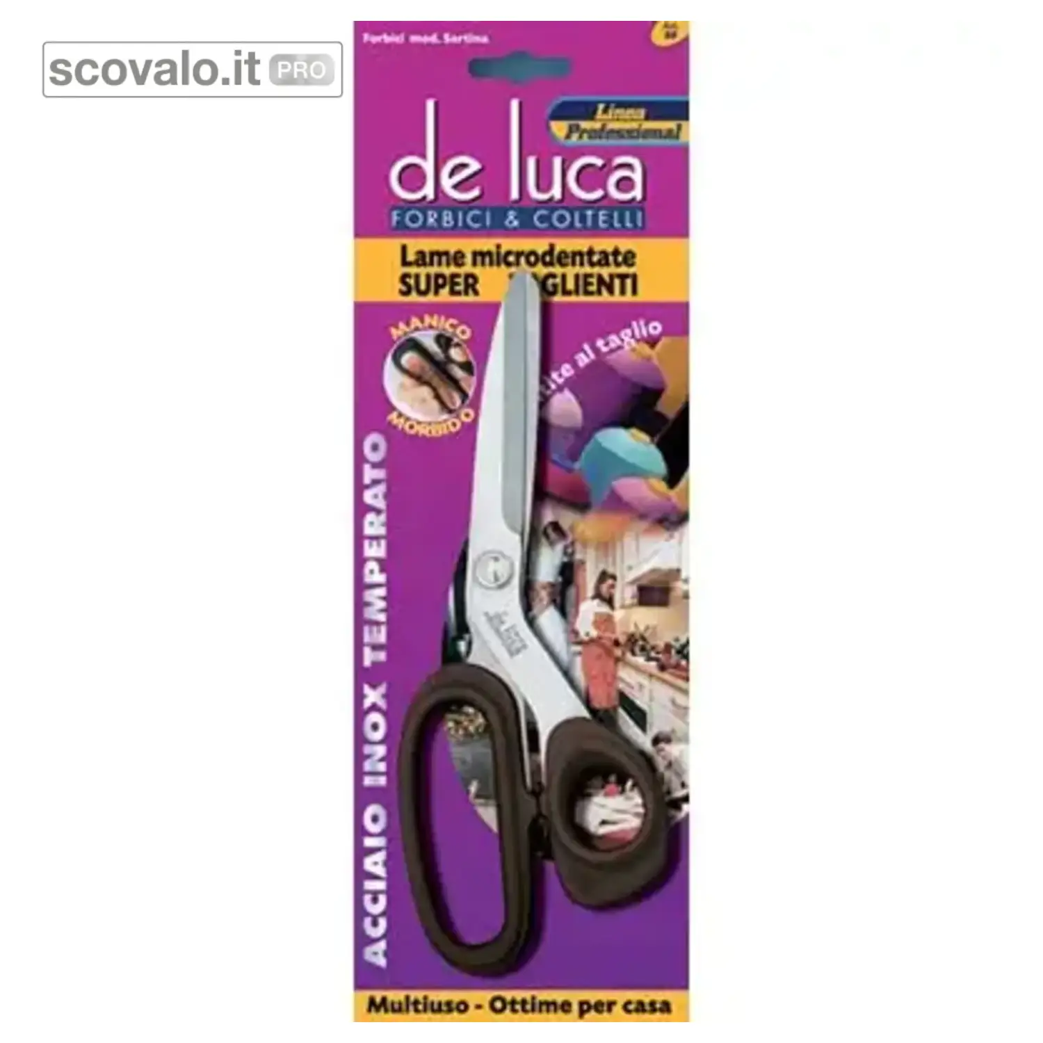 immagine del prodotto Forbice Sarto Professionale 22 cm Lame Dentellate Acciaio Inox