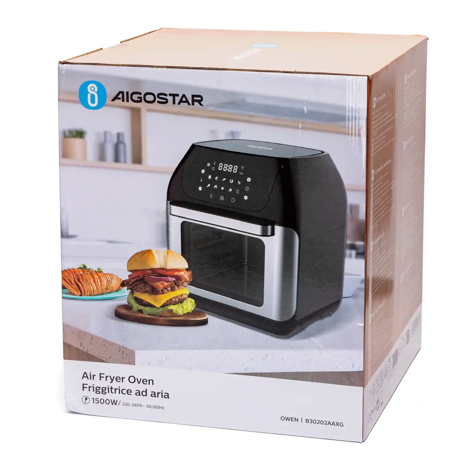 immagine Friggitrice ad aria 1500W 12L  touch temperatura regolabile superficie antiaderente