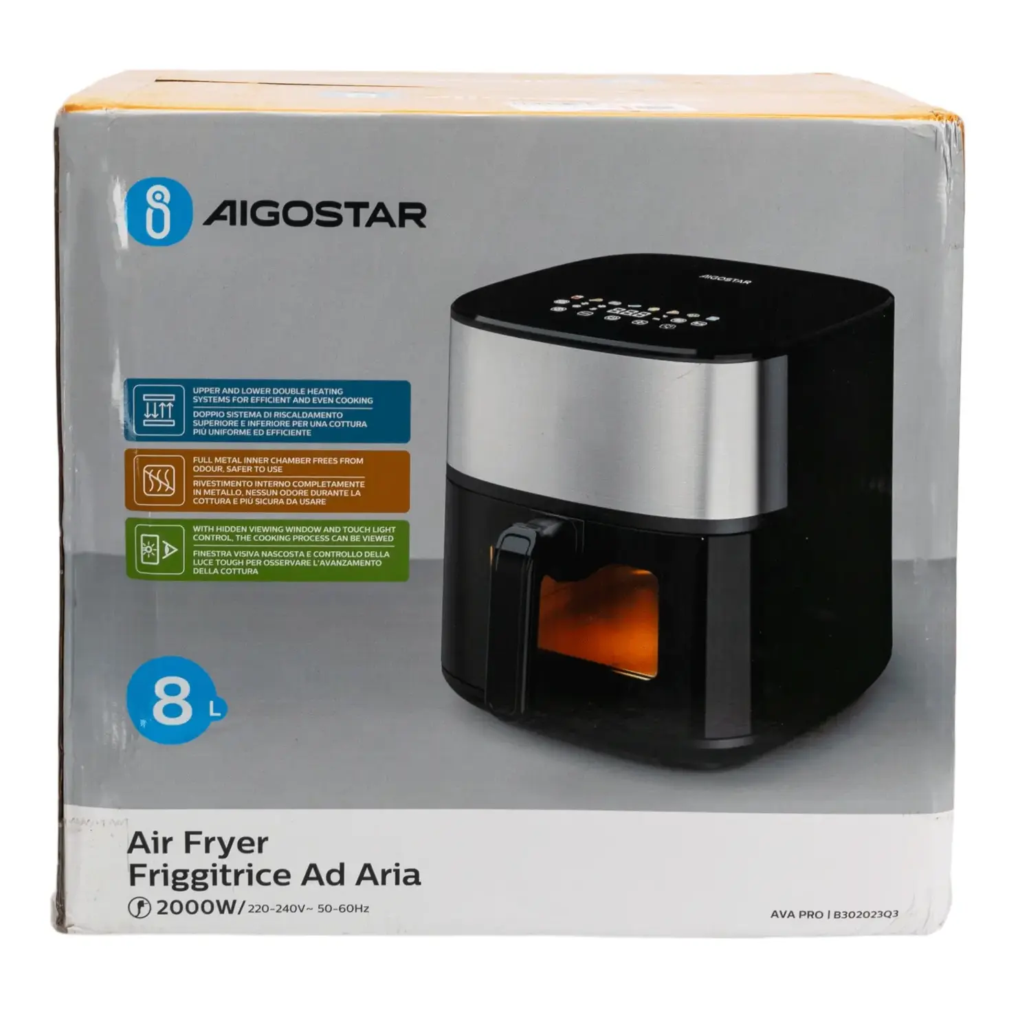 immagine Friggitrice ad aria 2000W 8L