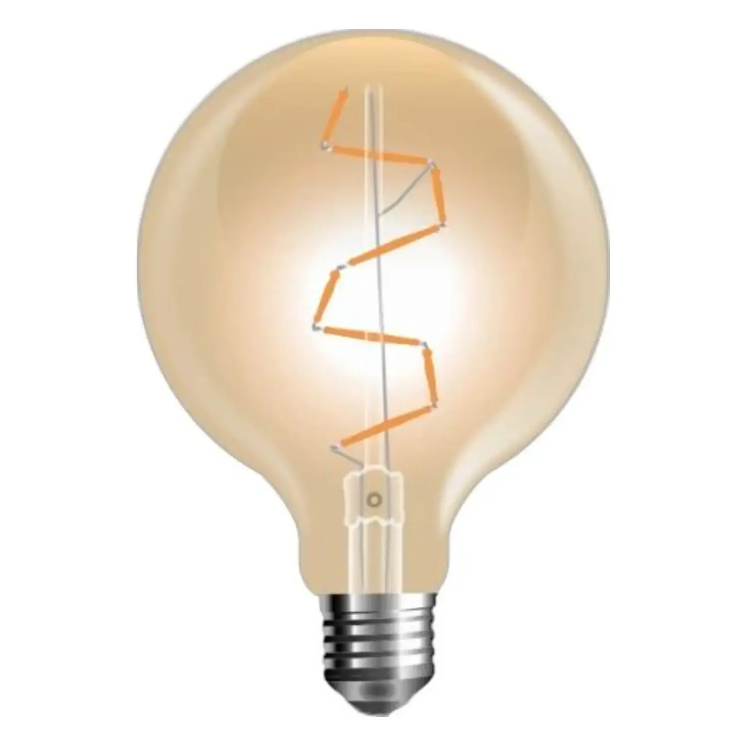 immagine del prodotto lampadina globo filo led vintage ambrata g95 e27 4 watt bianco caldo