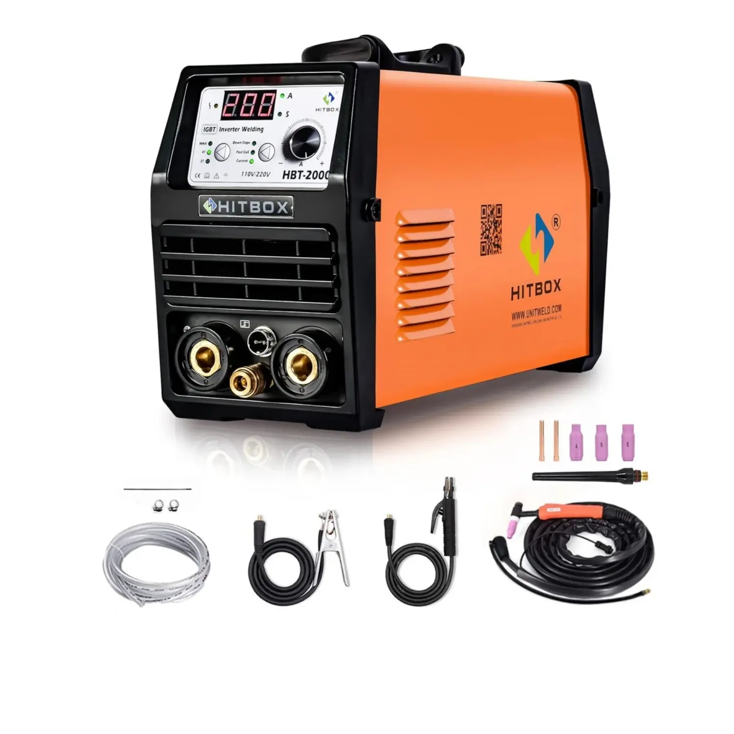 immagine del prodotto Saldatrice TIG 2 in 1 DC 200A 240V HF MMA Stick con Down Slope Usato