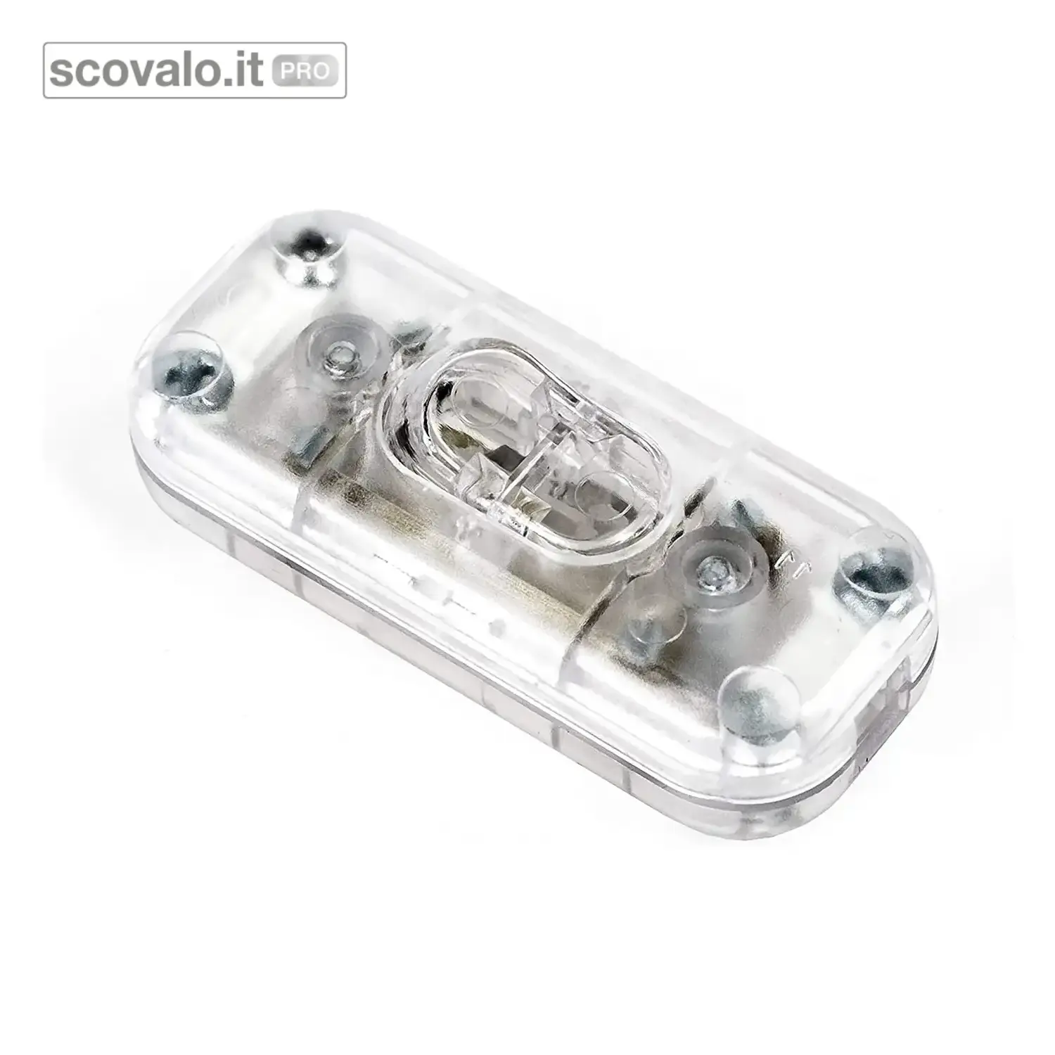 immagine del prodotto Interruttore Bilanciere Volante Passafilo 250V 4A Abatjour Lampada Trasparente