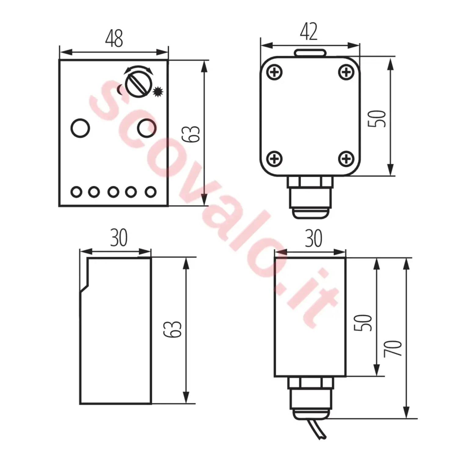 immagine relè interruttore crepuscolare accensione luci 220-240 volt