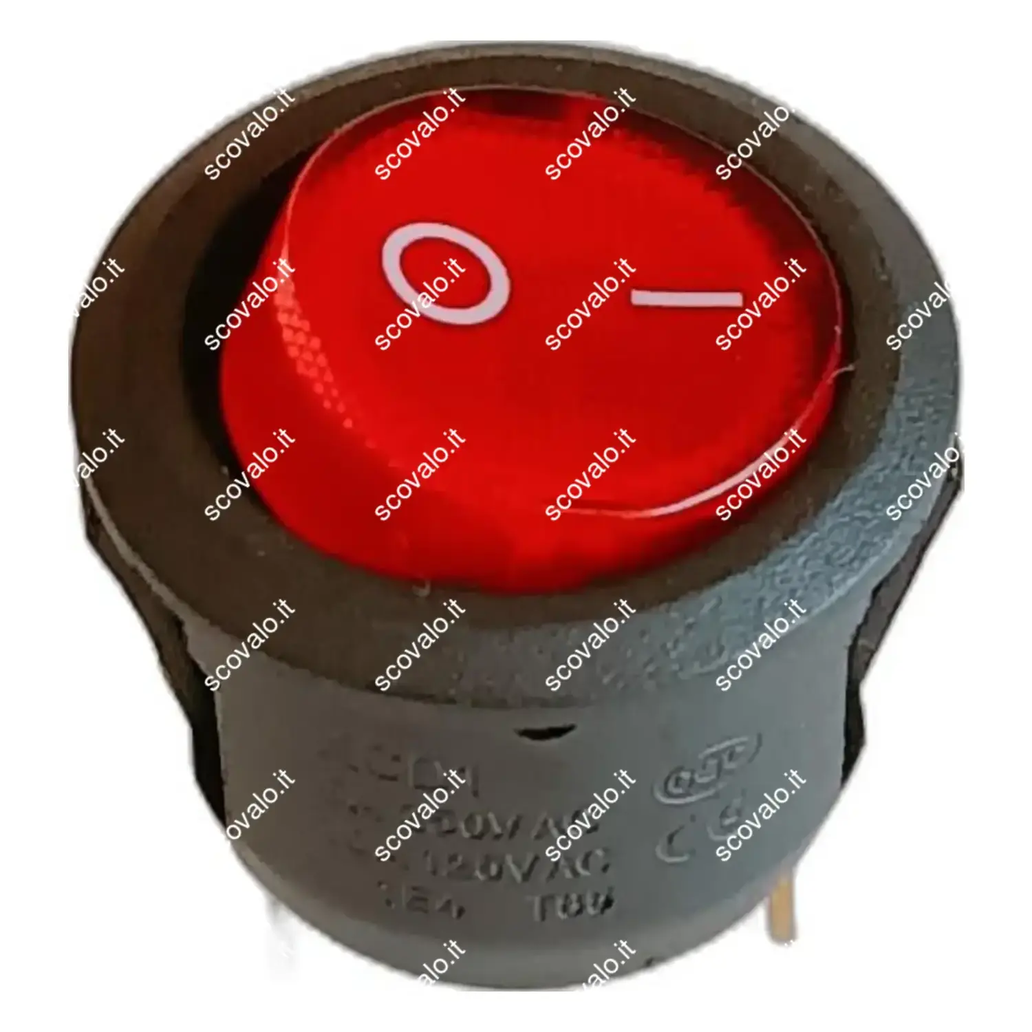 immagine interruttore luminoso rosso 0-1 macchina caffè faber accensione rosso