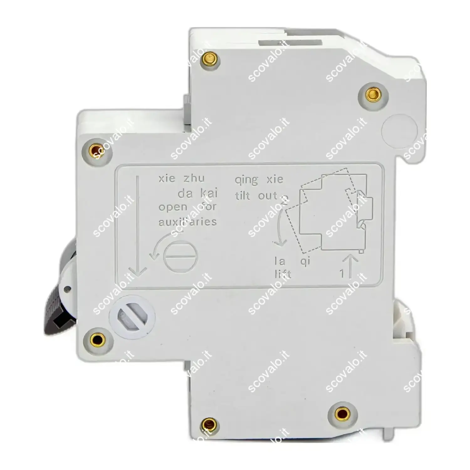 immagine interruttore magnetotermico 1P+N 230volt barra din 16a 1 modulo