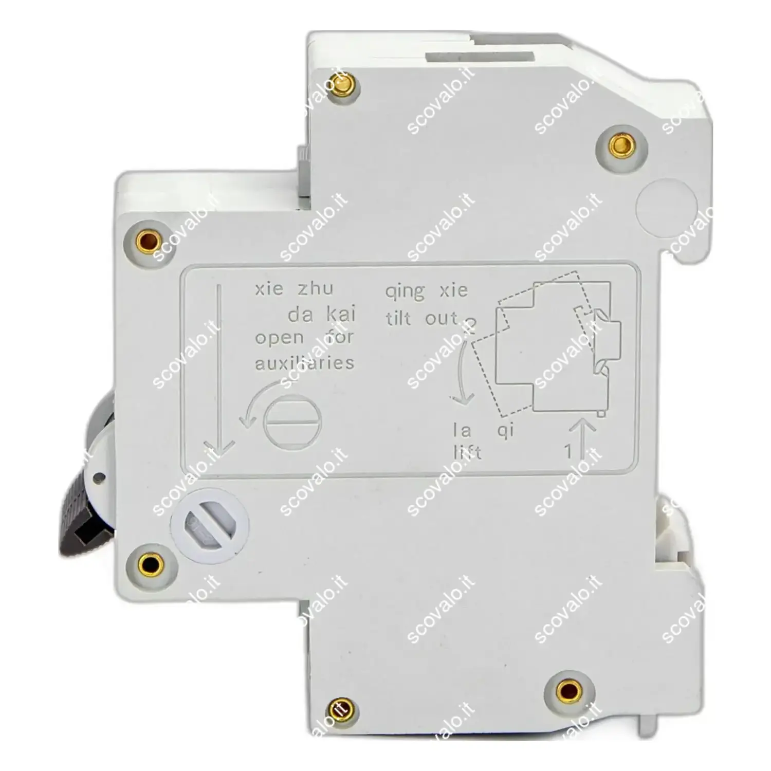 immagine interruttore magnetotermico 1P+N 230volt barra din 10a 1 modulo