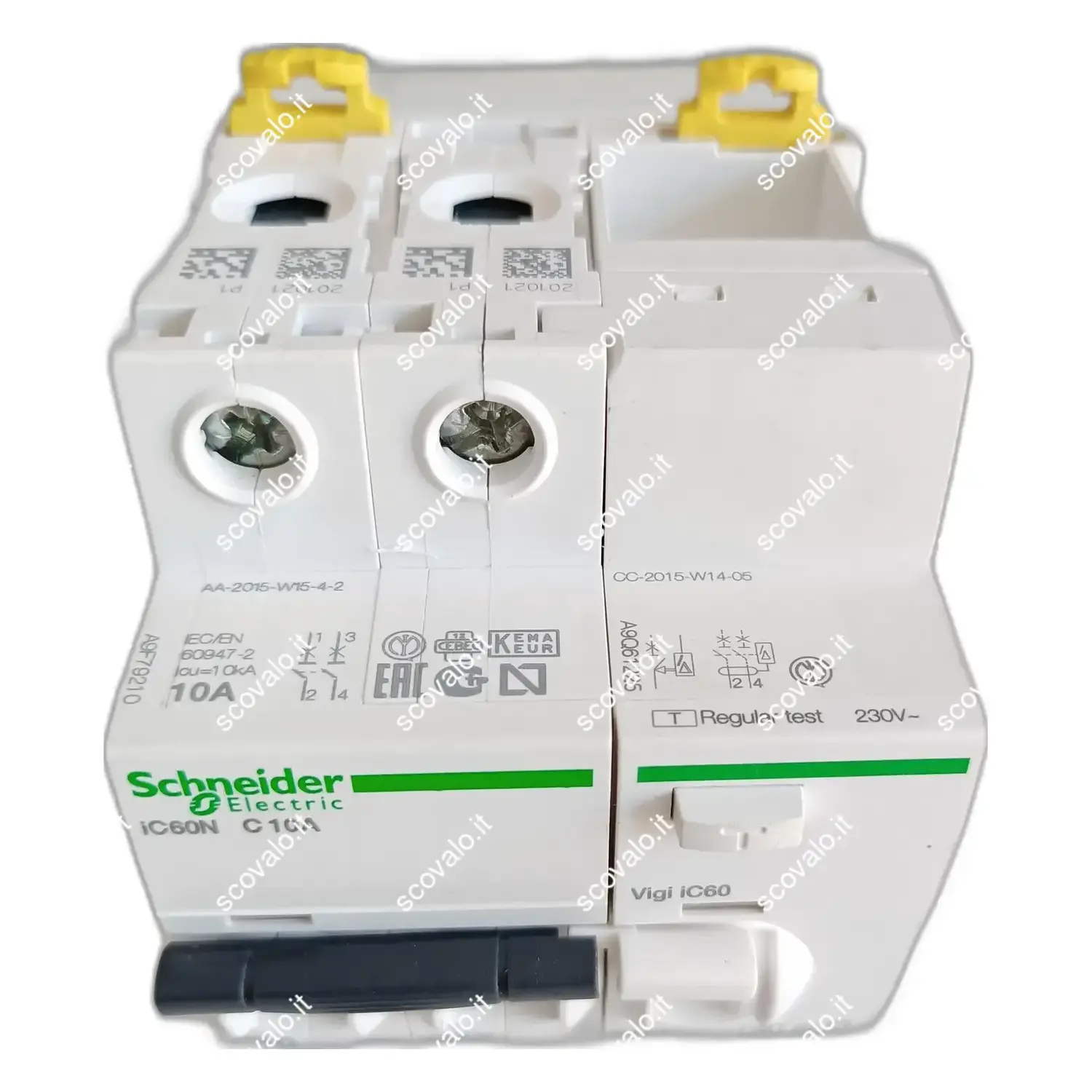 immagine schneider interruttore magnetotermico differenziale c10A + vigi 30mA usato