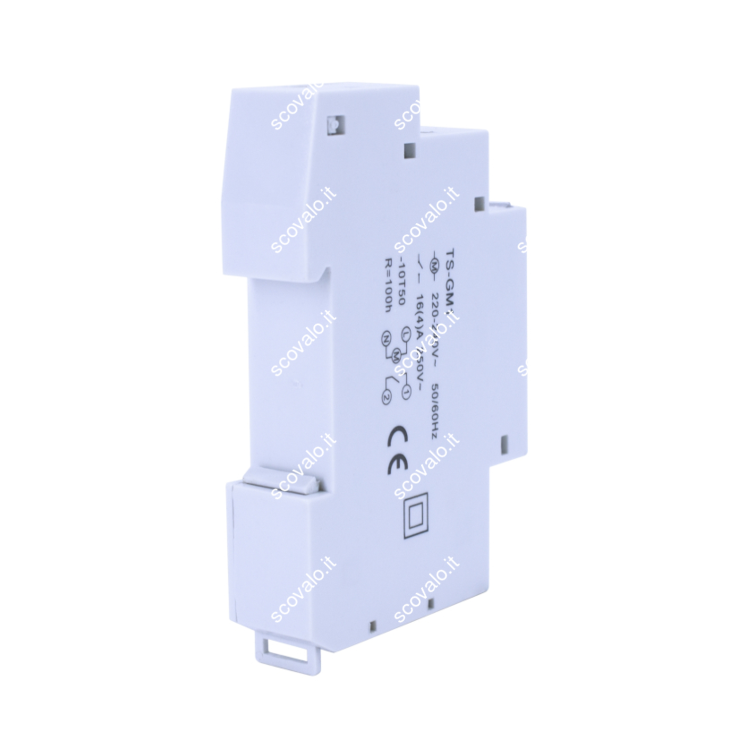 immagine timer meccanico temporizzatore 24 ore commutatore 230v barra din per illuminazione, scaldabagno, lampade esterne