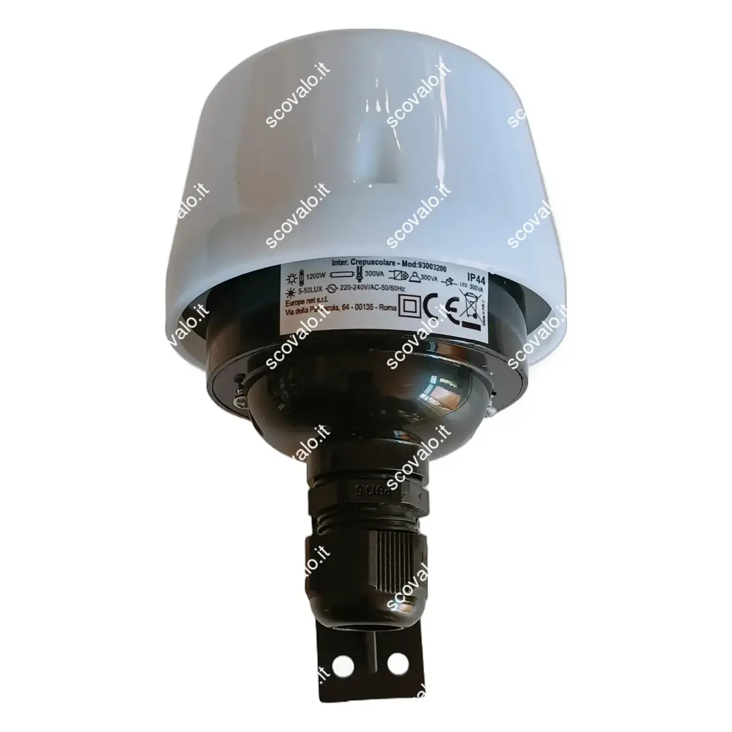 immagine interruttore sensore crepuscolare da esterno regolabile IP44