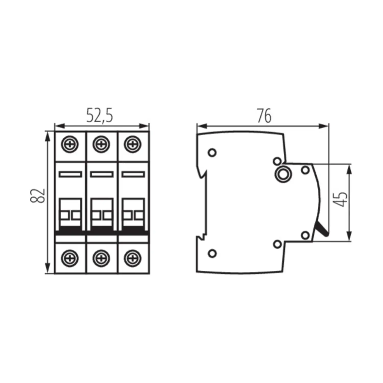 immagine Interruttore Sezionatore Trifase 80A 230-400V IP20 Manuale 3 Poli