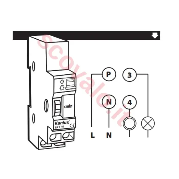 schema collegamento elettrico interruttore luci scale