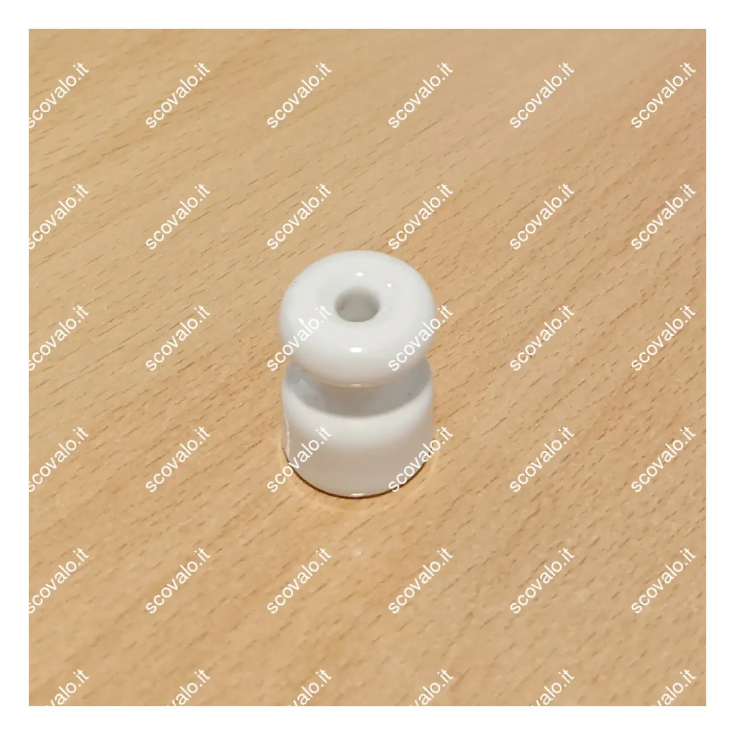 immagine isolatore porcellana ceramica cavi trecciati diametro 18mm cavo treccia nottolino