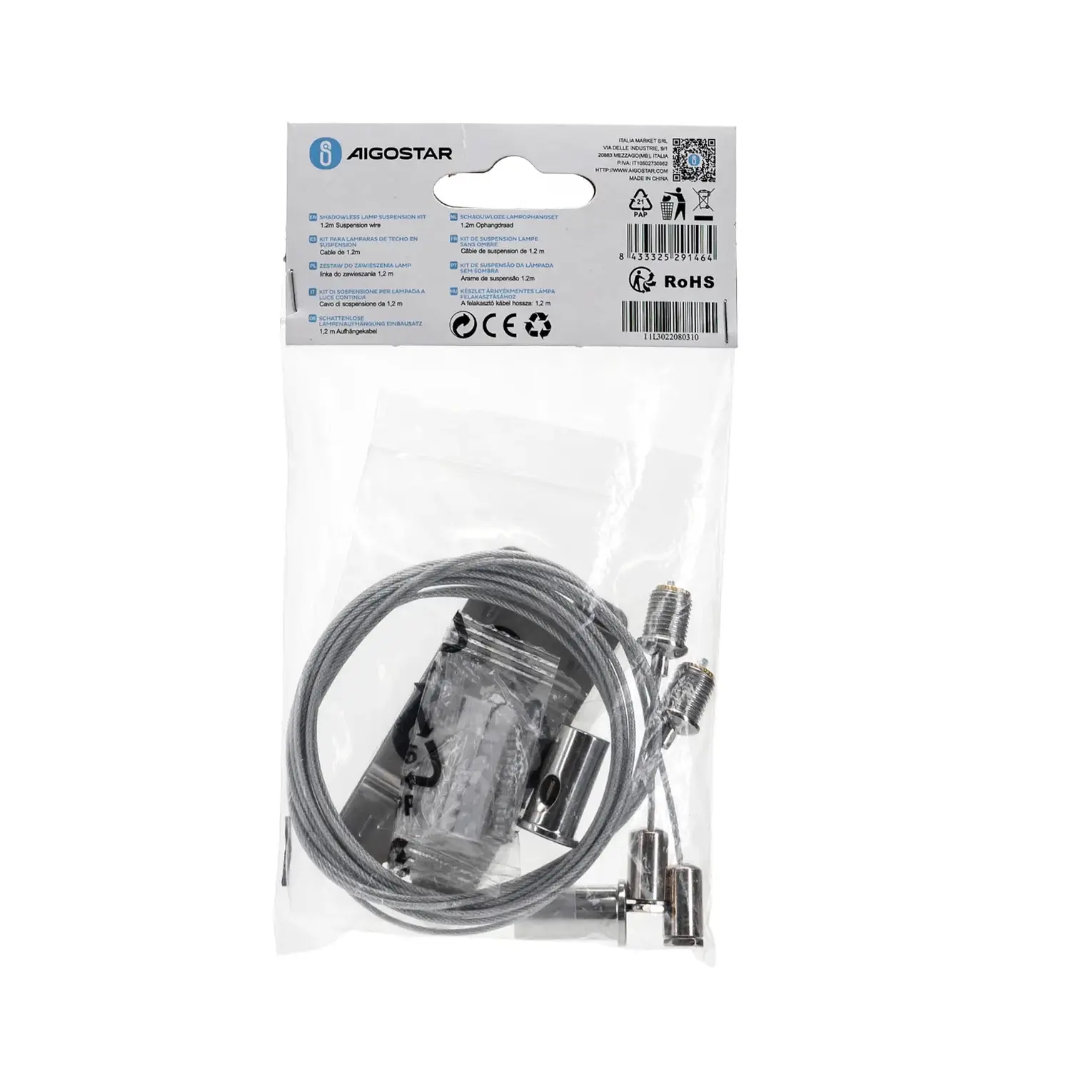 immagine Kit di sospensione cordino per batten light luci led