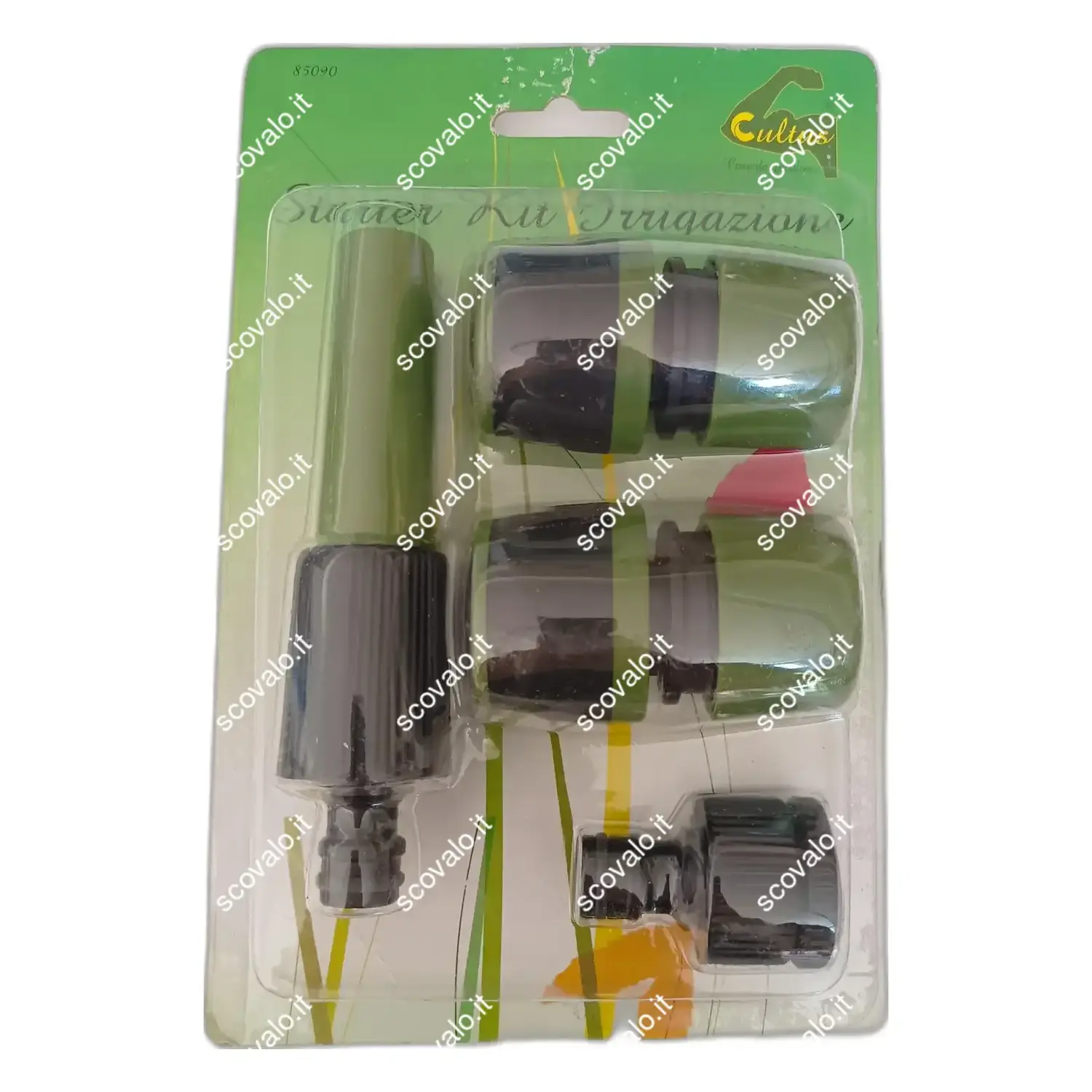 immagine del prodotto kit irrigazione raccordo rapido giardino con spruzzino 1/2-3/4"