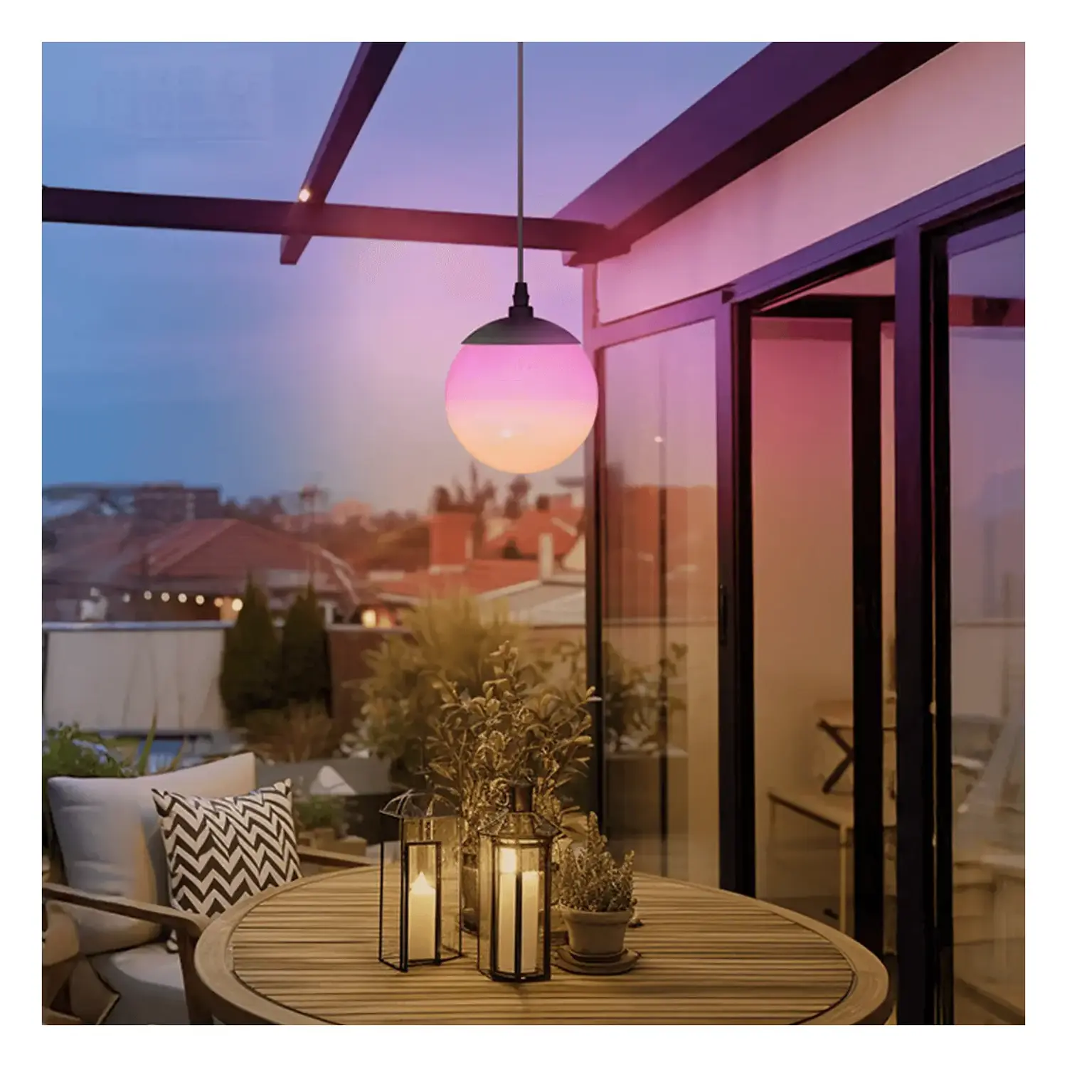 immagine Lampada a sospensione solare smart Mirage con rete Bluetooth, 20W RGBCCT