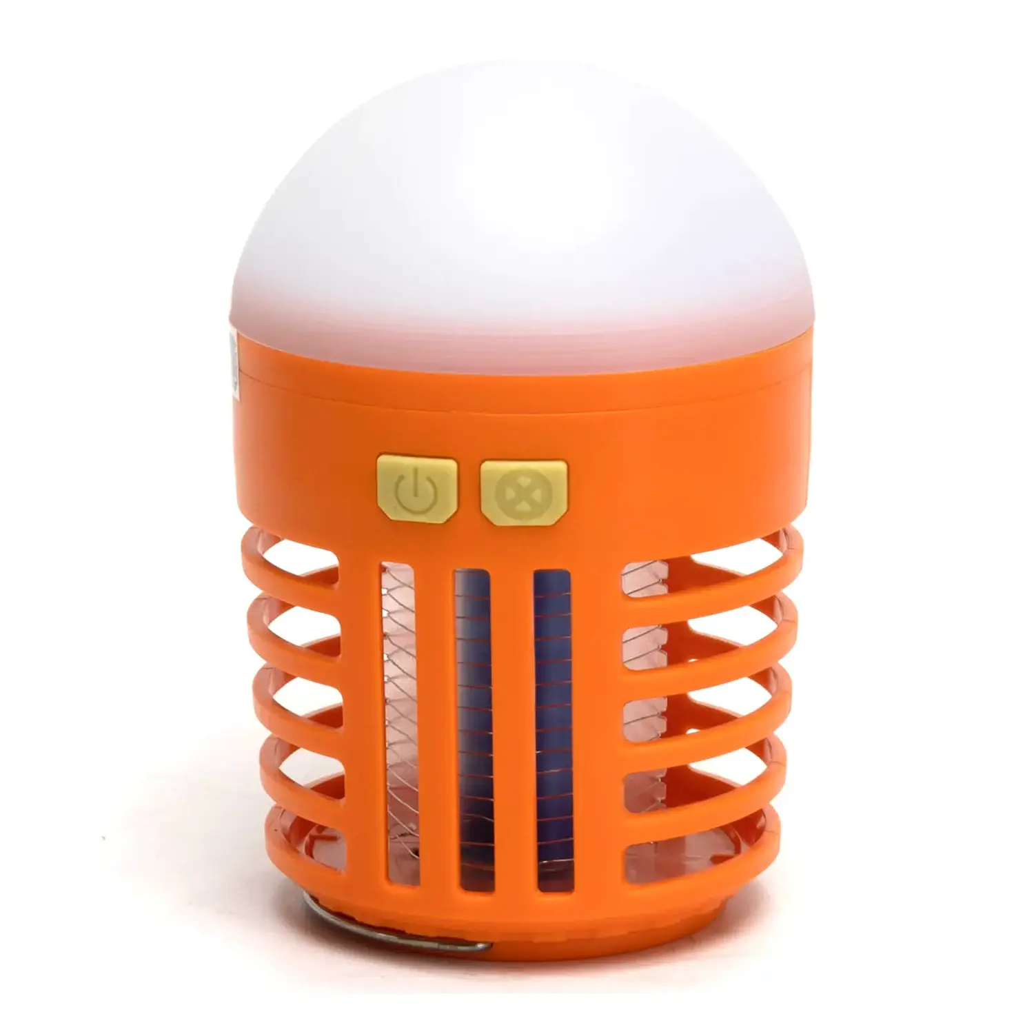 immagine del prodotto Lampada da campeggio antizanzare 200 lm luce viola + luce bianca ricarica USB arancione