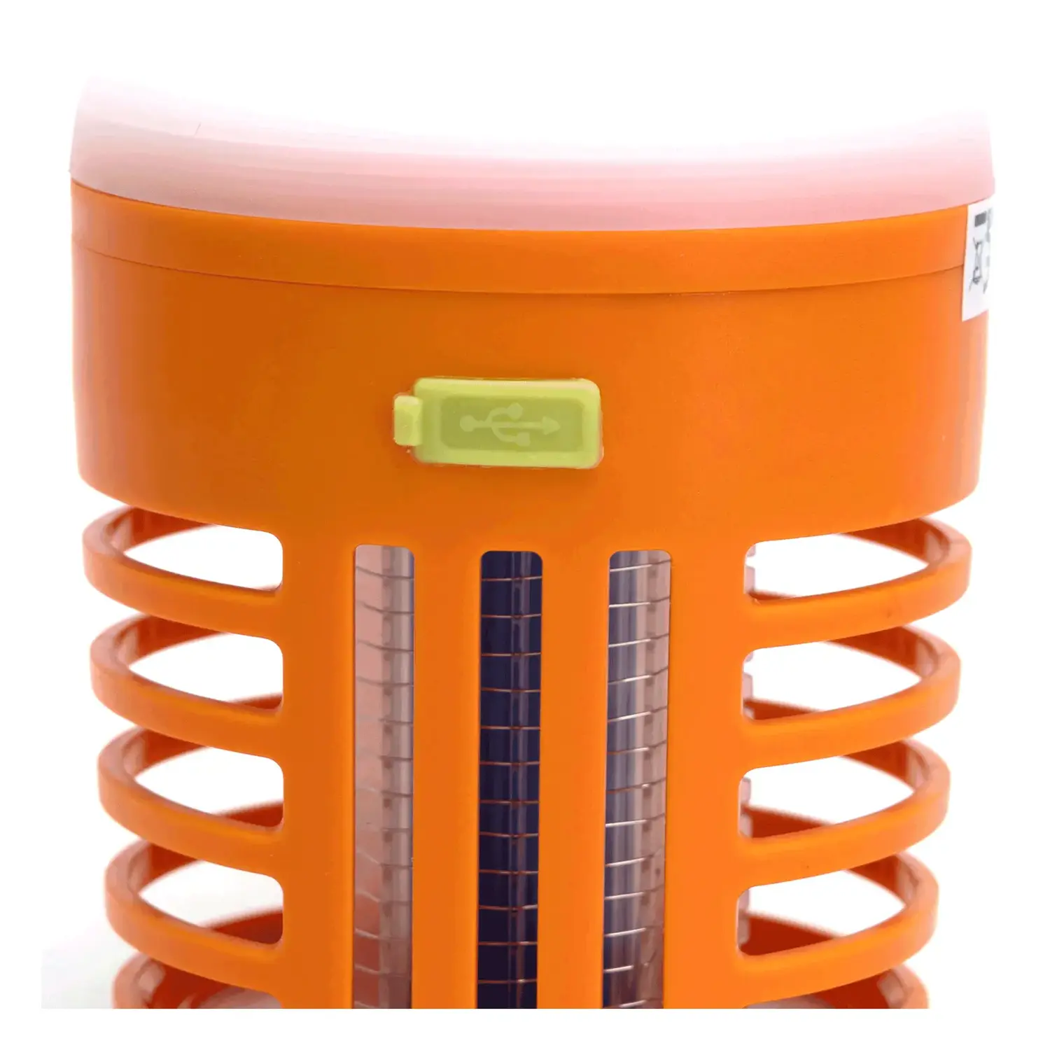 immagine Lampada da campeggio antizanzare 200 lm luce viola + luce bianca ricarica USB arancione