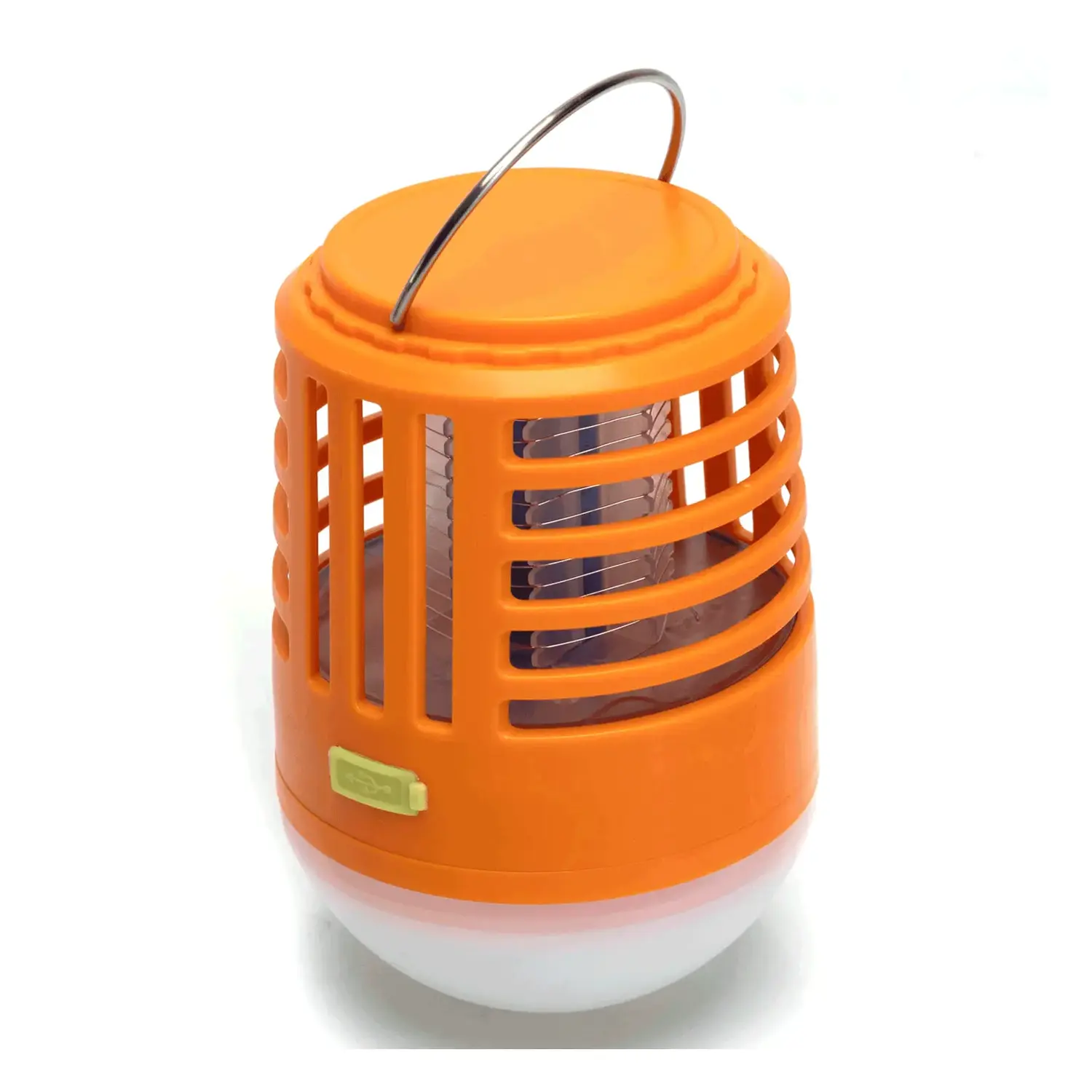 immagine Lampada da campeggio antizanzare 200 lm luce viola + luce bianca ricarica USB arancione