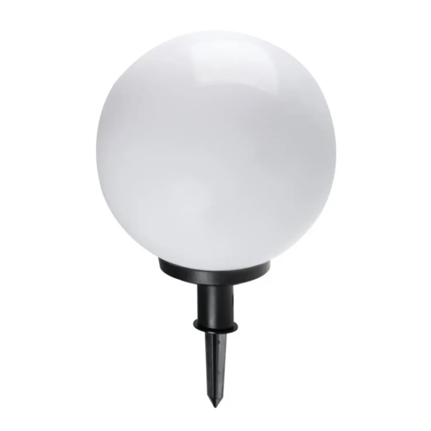 immagine lampada da giardino globo con picchetto IP44 esterno E27 CE bianco 470 mm 220-240 volt kan 23512