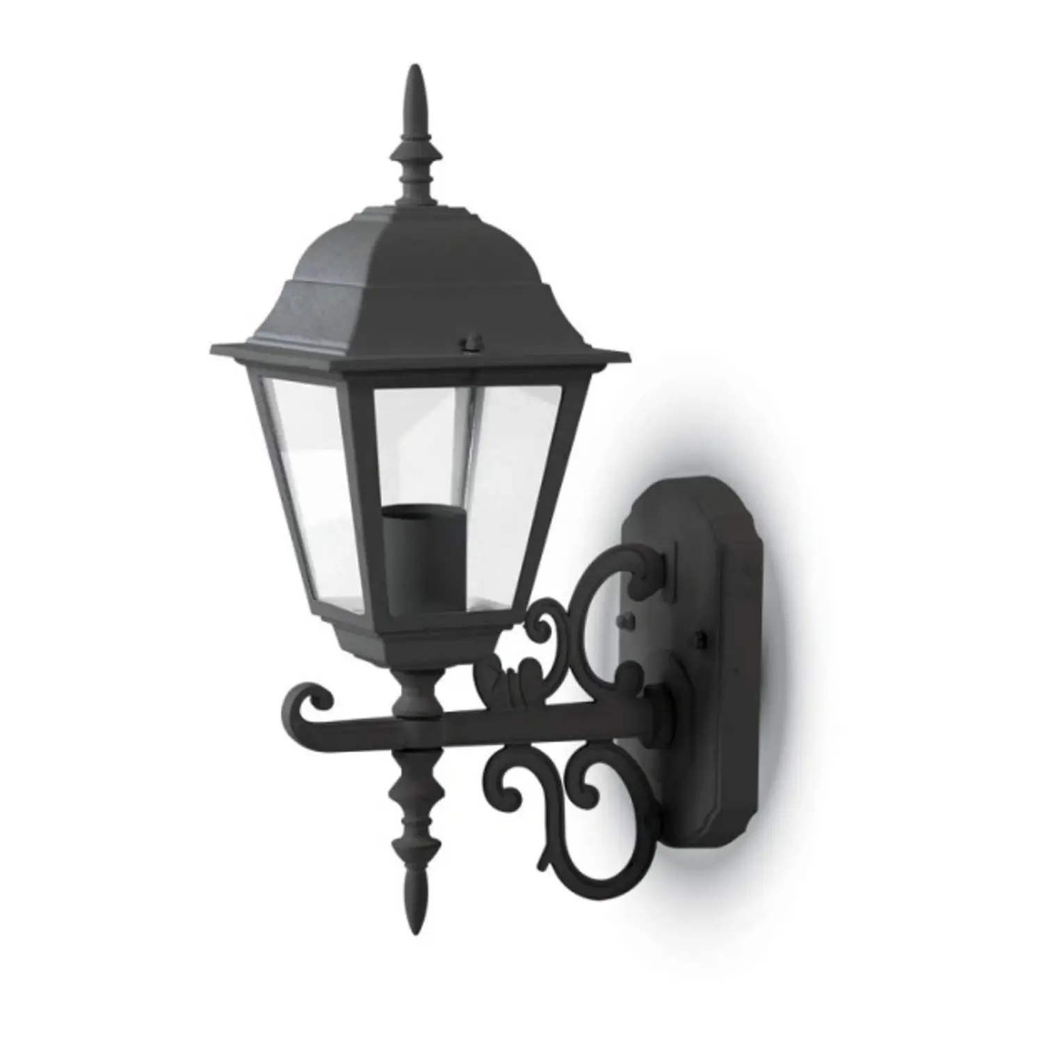 immagine del prodotto lampada da giardino parete lanterna esterno vintage e27 nero