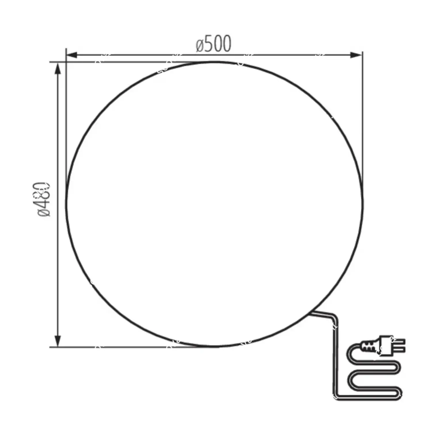 immagine lampada da giardino decorativa finta pietra e27 500 mm granito