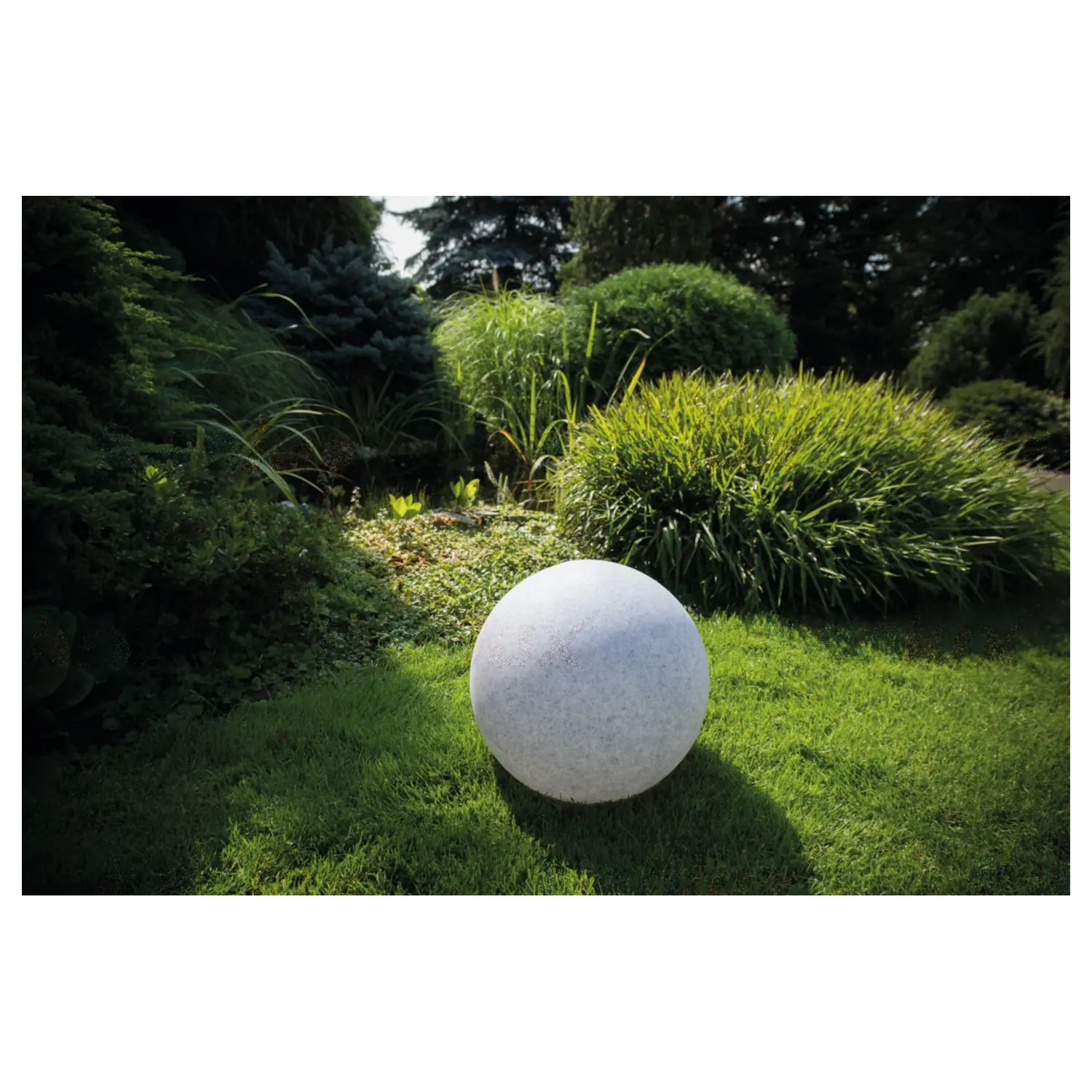 immagine lampada da giardino decorativa finta pietra e27 500 mm granito