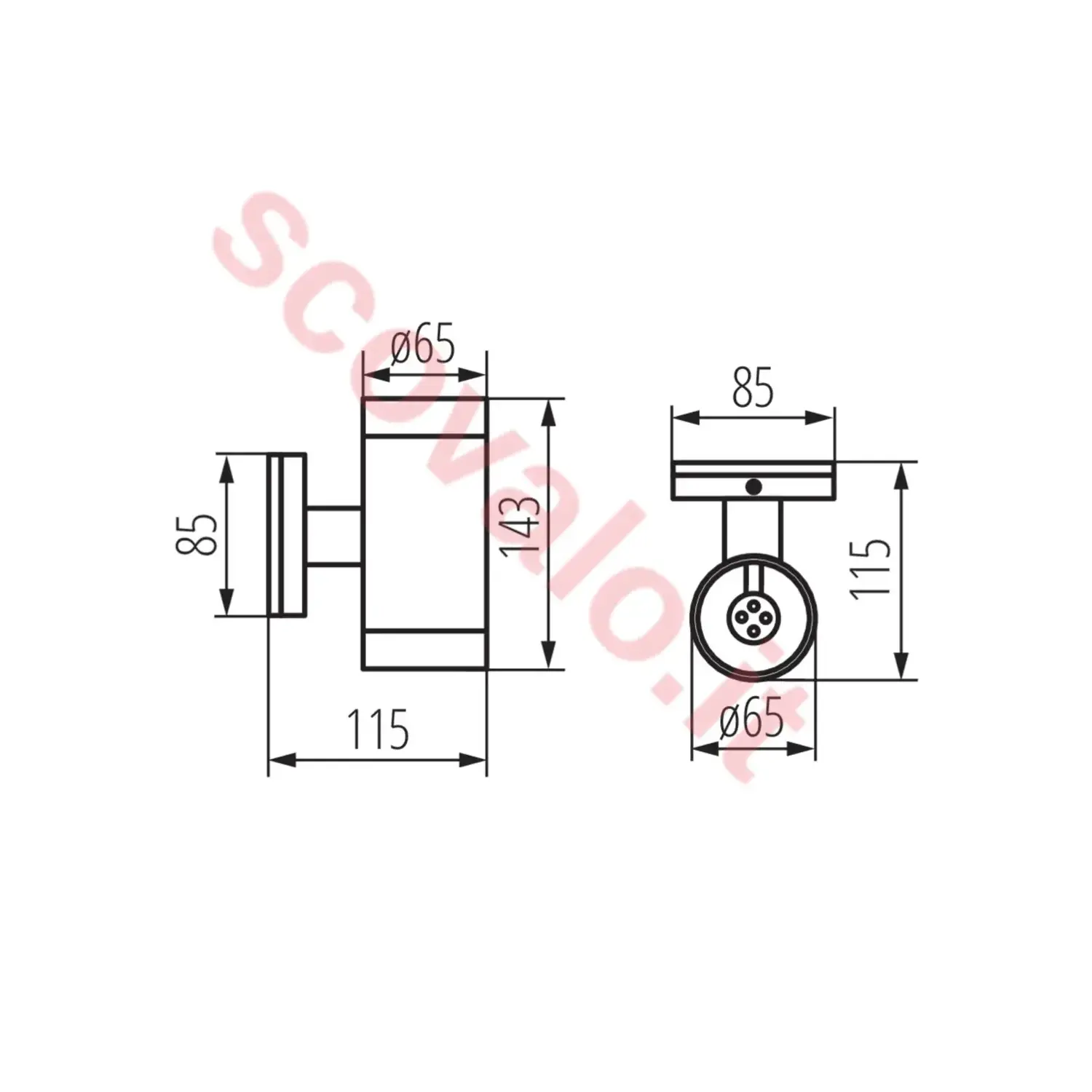 immagine lampada da parete giardino facciata applique gu10 2 luci