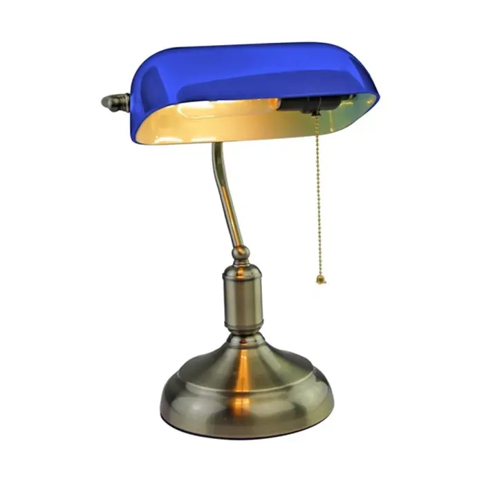 immagine del prodotto lampada da tavolo bachelite vintage bronzo e27 blu