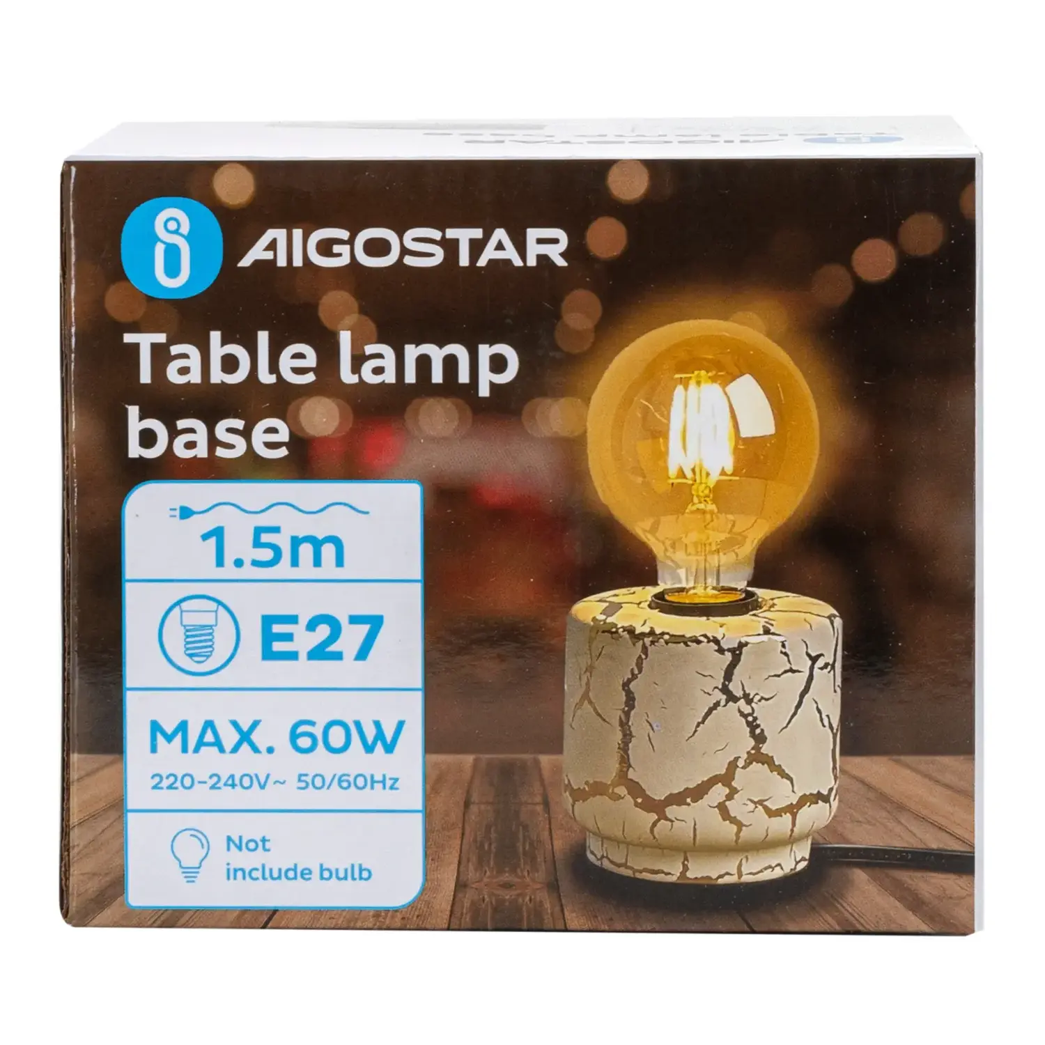 immagine Lampada da tavolo E27 motivo finto marmo, cilindrica