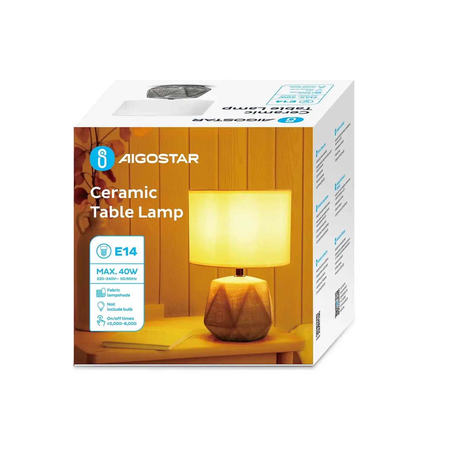 immagine Lampada da tavolo in ceramica (lampadina esclusa) E14