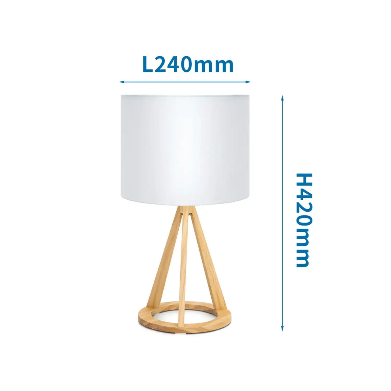 immagine del prodotto lampada da tavolo in legno e27 9 watt bianco caldo