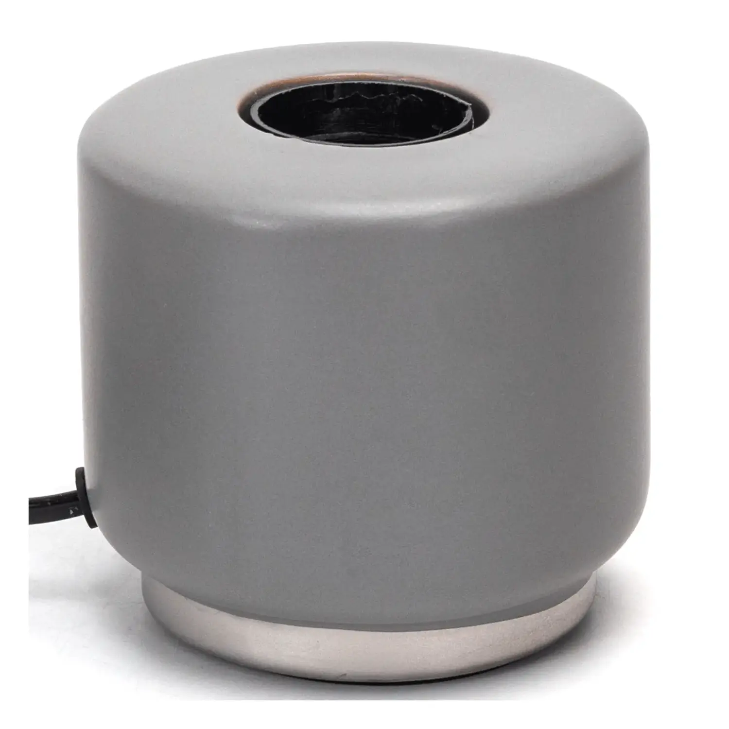 immagine del prodotto Lampada da tavolo, lampadina non inclusa, E27, grigio e argento, cilindrica