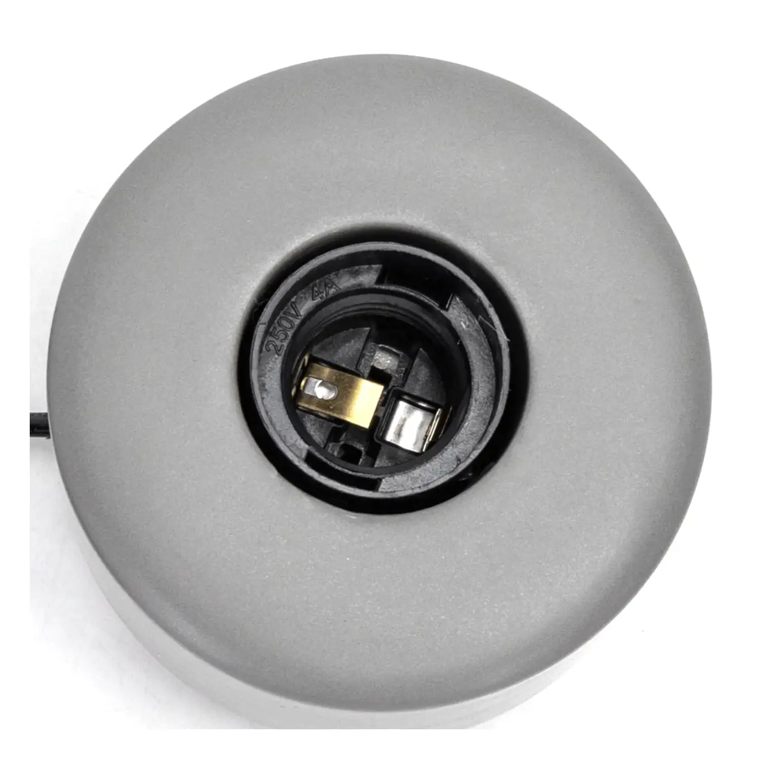 immagine Lampada da tavolo, lampadina non inclusa, E27, grigio e argento, cilindrica