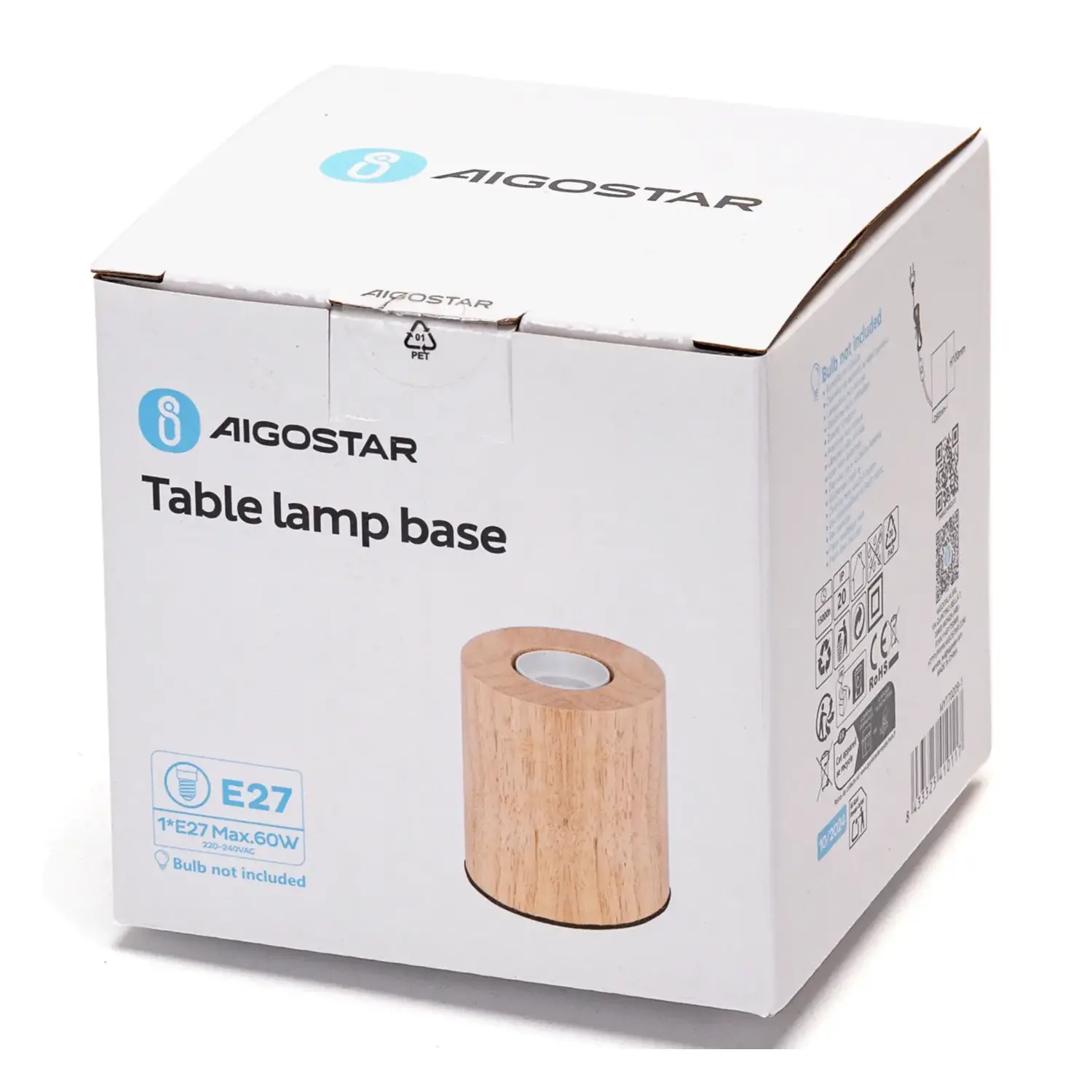 immagine Lampada da tavolo (senza sorgente luminosa)-MAX.60W-E27-Di legno