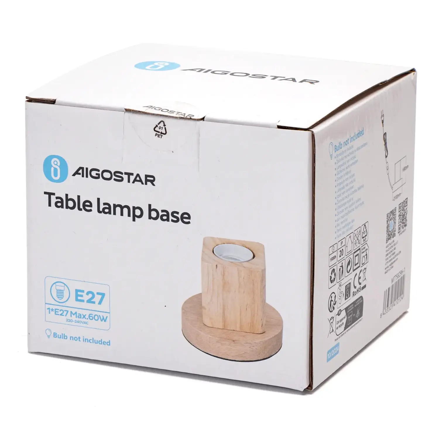 immagine Lampada da tavolo (senza sorgente luminosa)-MAX.60W-E27-Di legno