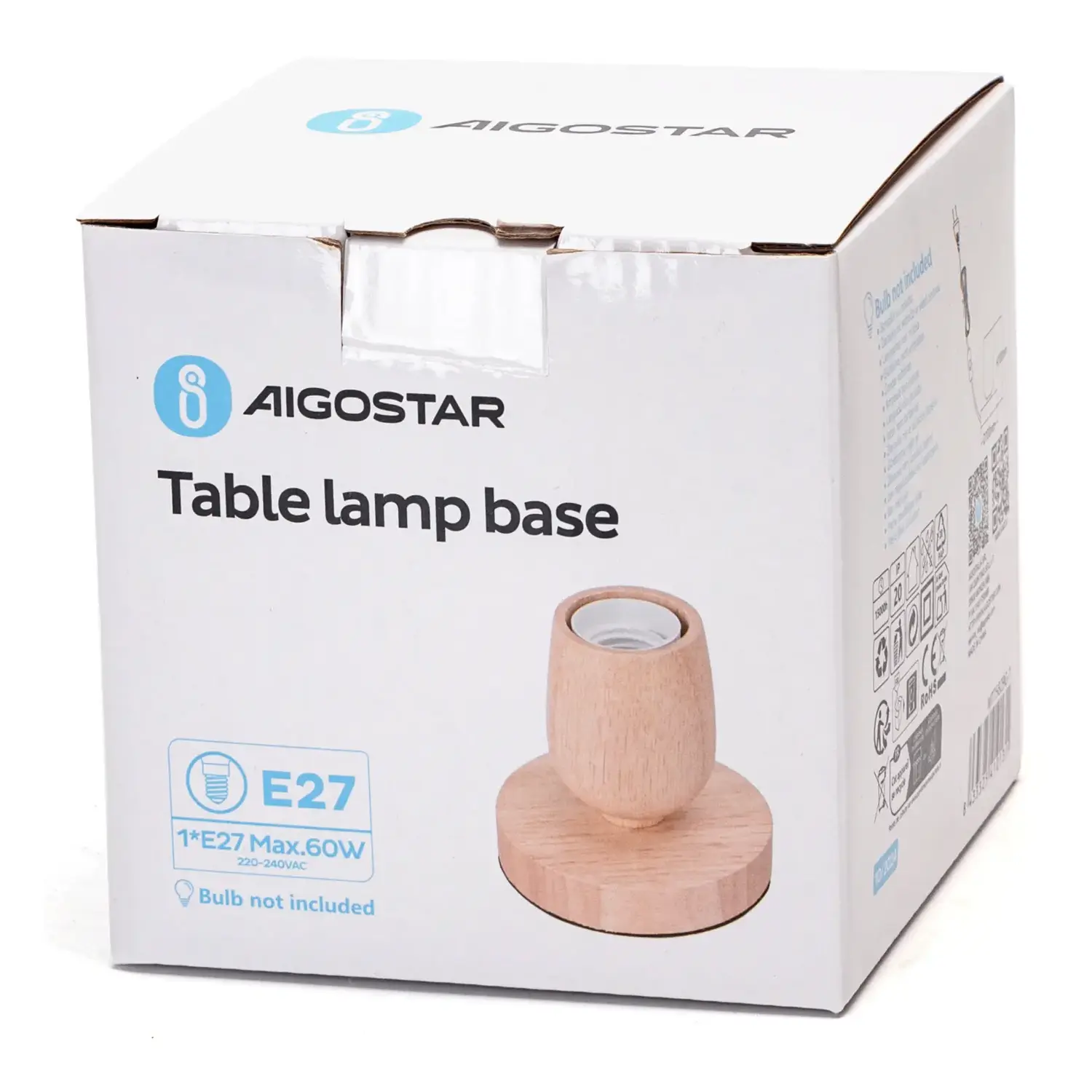 immagine Lampada da tavolo (senza sorgente luminosa)-MAX.60W-E27-Di legno