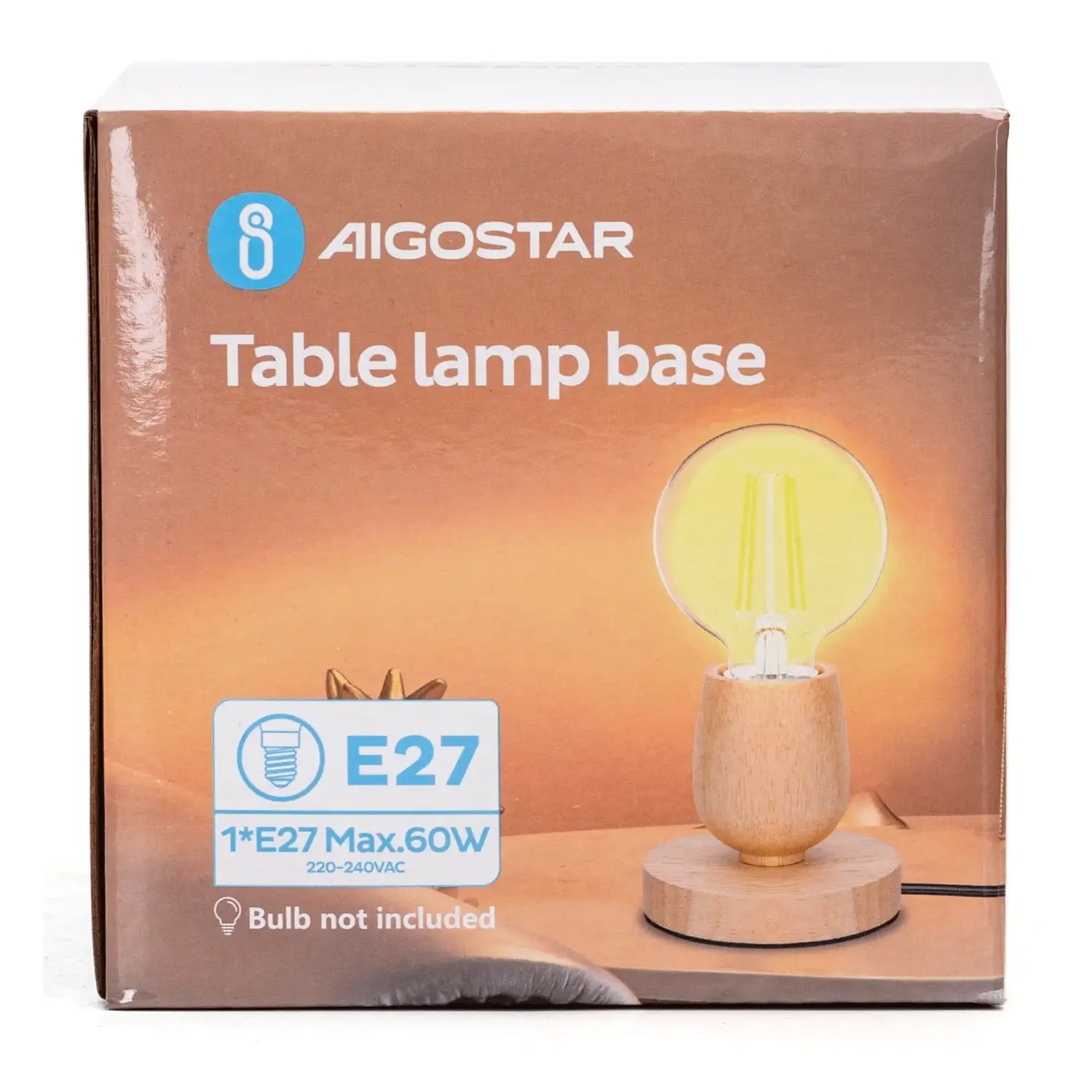 immagine Lampada da tavolo (senza sorgente luminosa)-MAX.60W-E27-Di legno