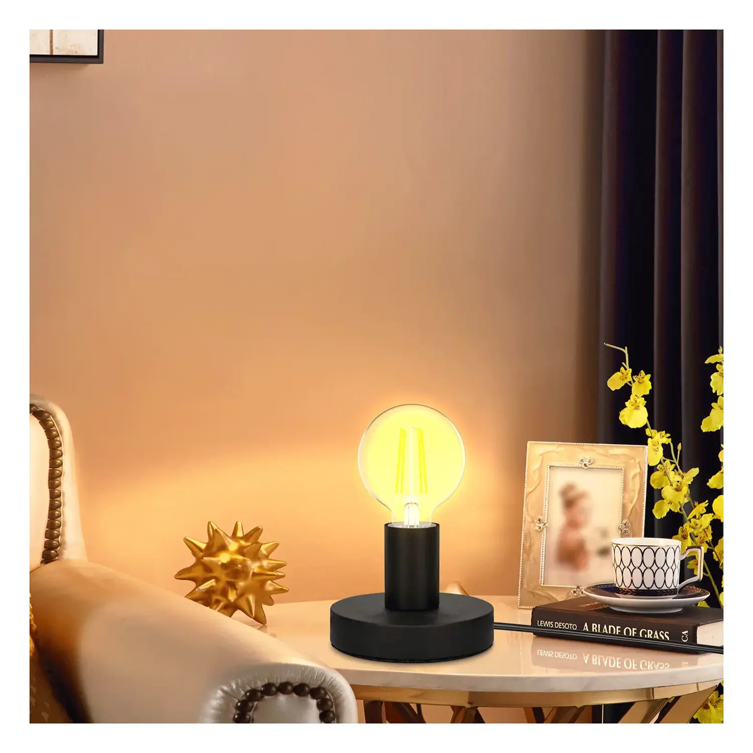 immagine Lampada da tavolo (senza sorgente luminosa)-MAX.60W-E27-Ferro