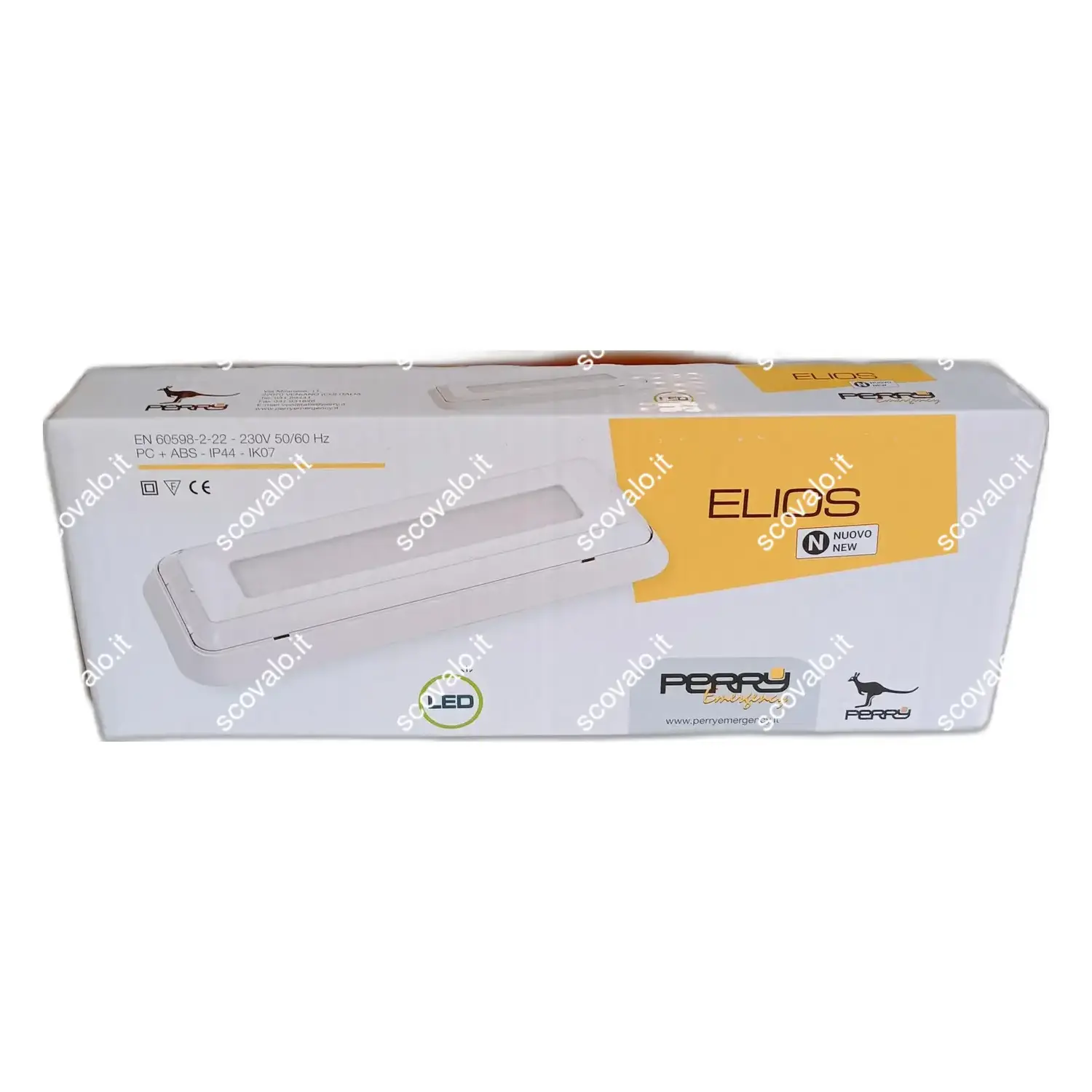 immagine lampada di emergenza a led da parete 120 lumen 1 ora autonomia bianco freddo
