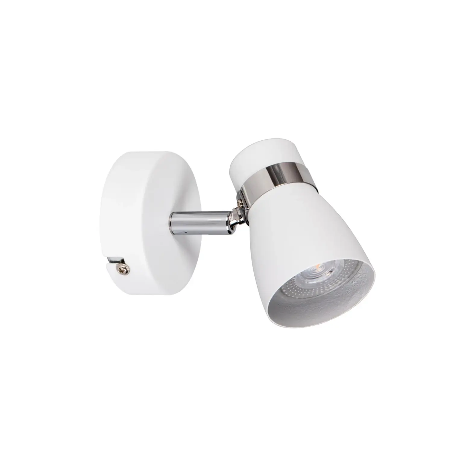 immagine lampada faretto parete soffitto enali gu10 bianco 1 luce orientabile
