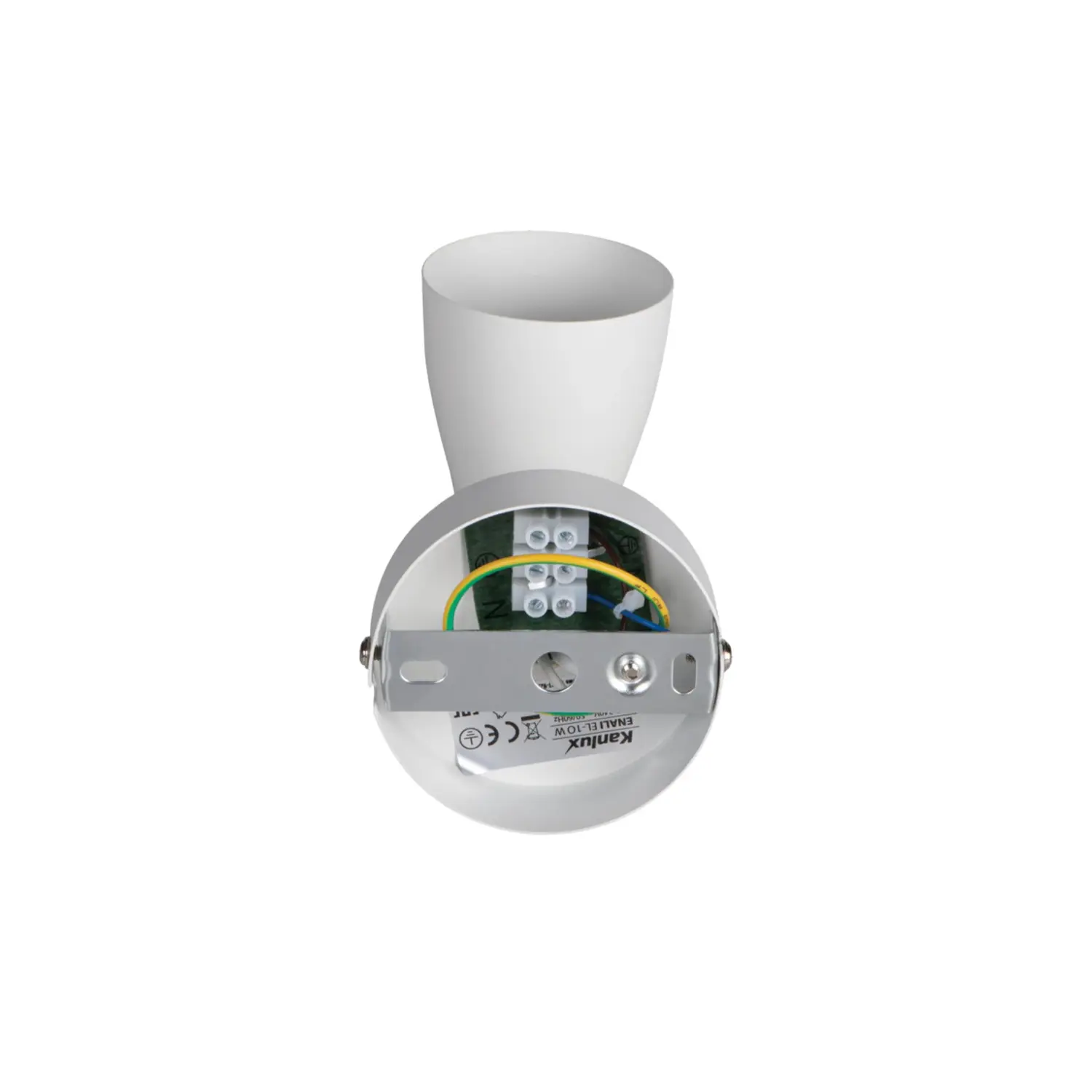 immagine lampada faretto parete soffitto enali gu10 bianco 1 luce orientabile