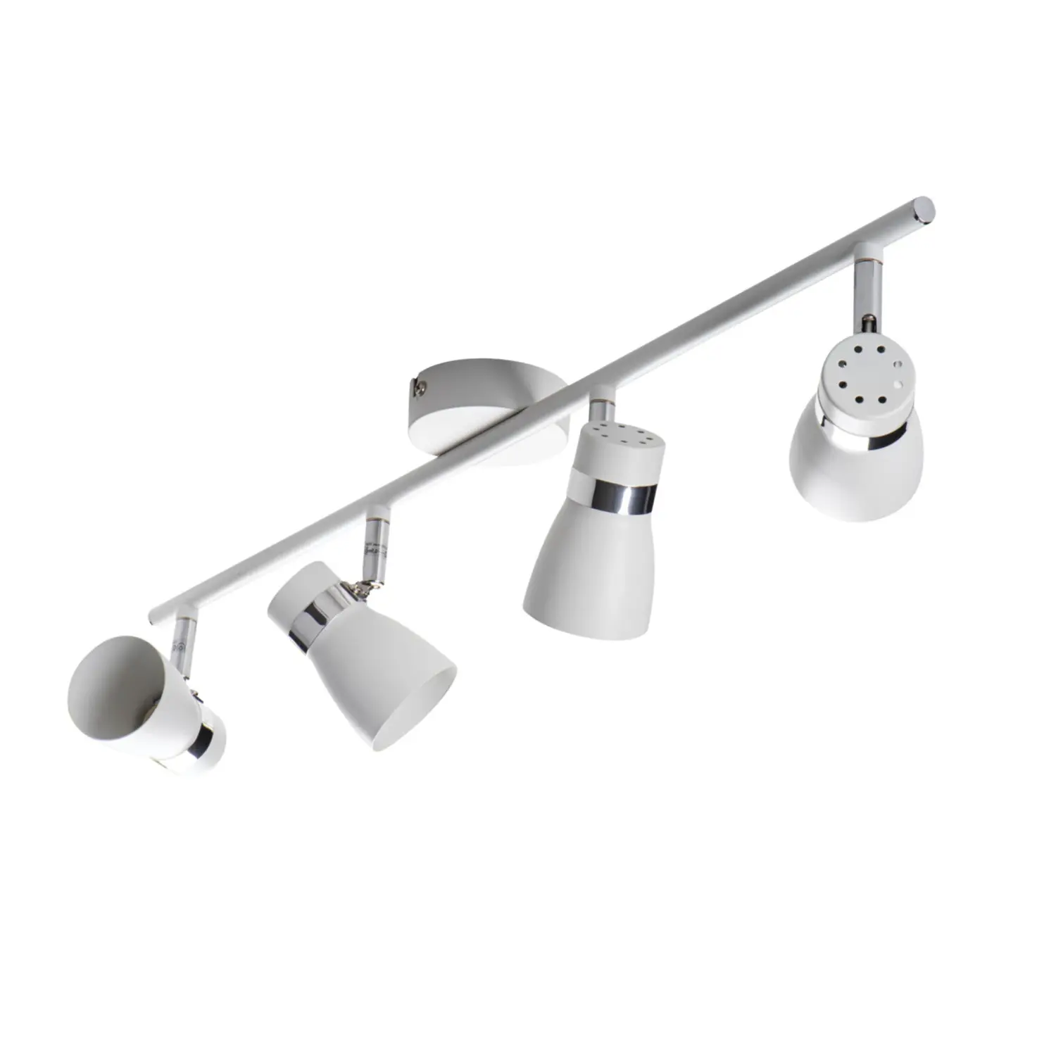 immagine lampada faretto parete soffitto gu10 bianco 4 luci orientabile