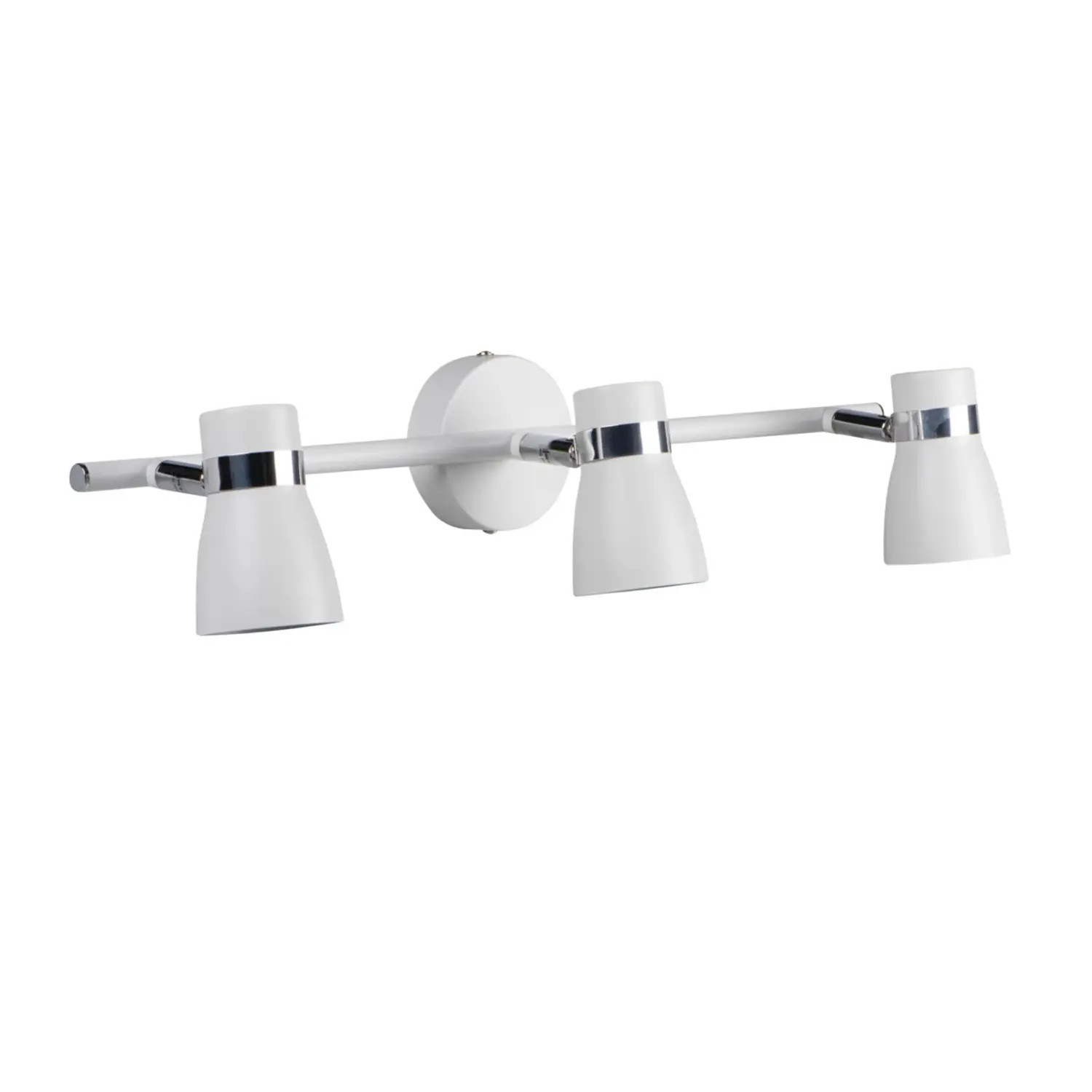 immagine lampada faretto parete soffitto enali gu10 bianco 3 luci orientabile