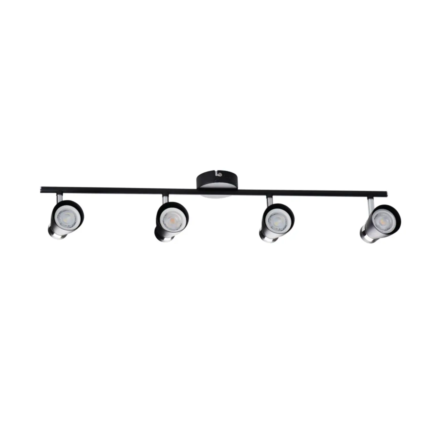 immagine del prodotto lampada faretto parete soffitto enali gu10 nero 4 luci orientabile