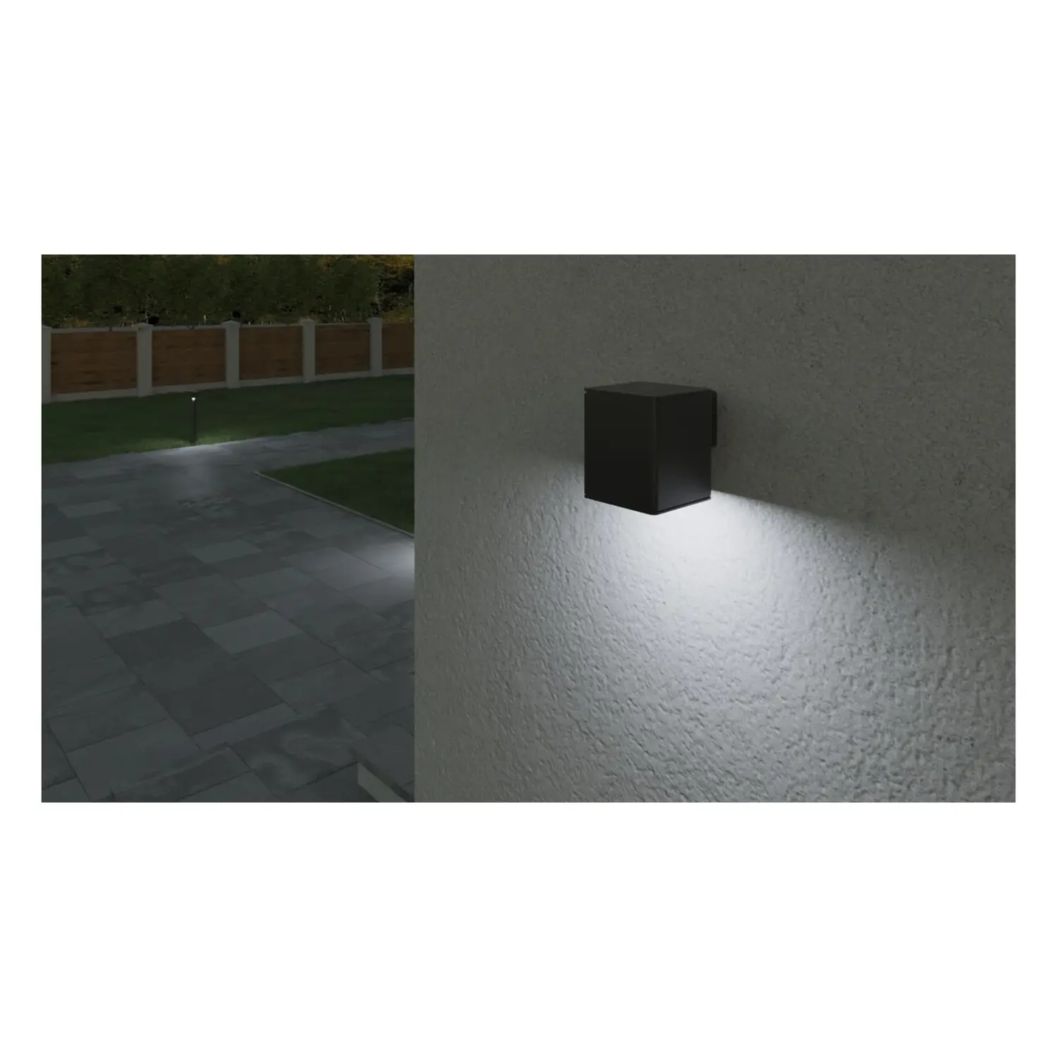 immagine lampada giardino gori esterno casa facciata gu10 antracite 1 luce parete