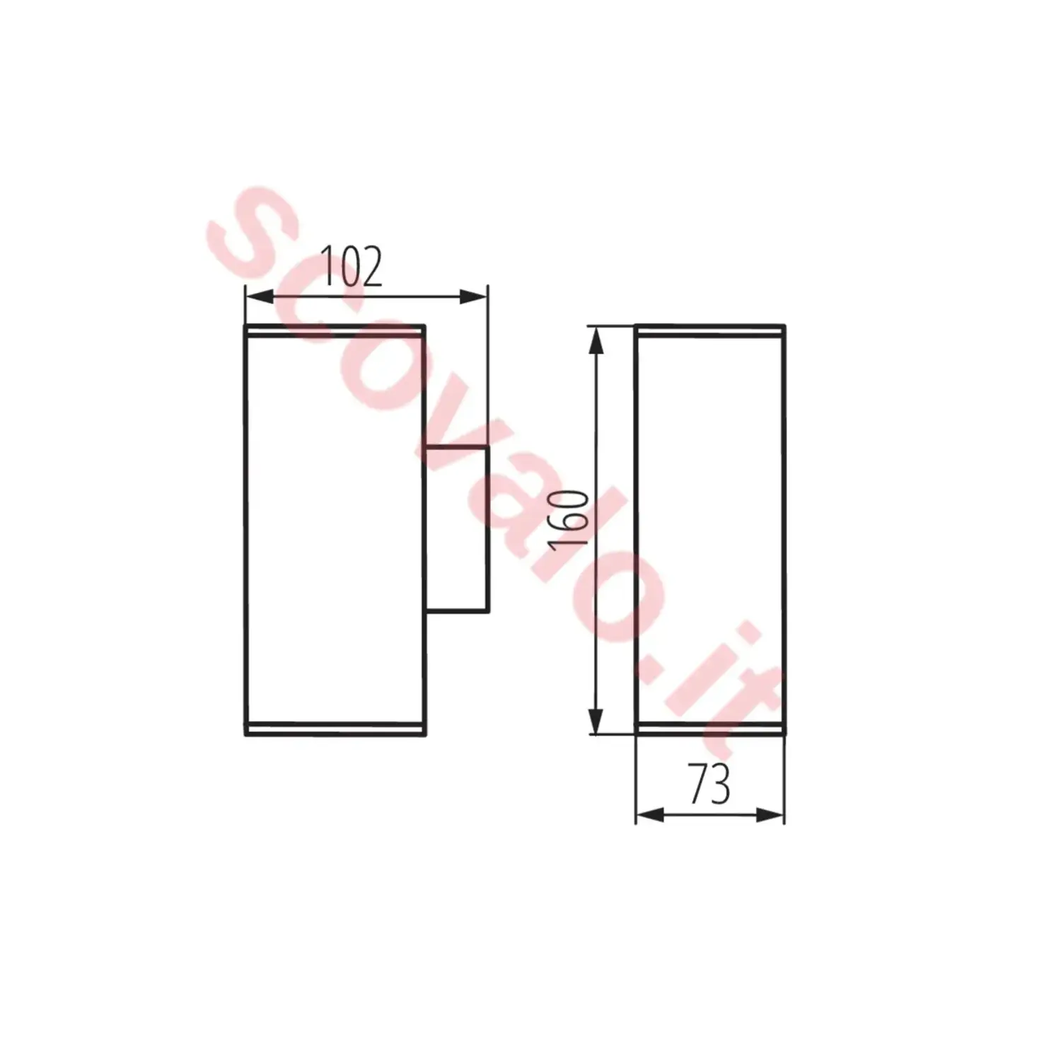 immagine lampada giardino gori esterno casa facciata gu10 antracite 2 luci parete