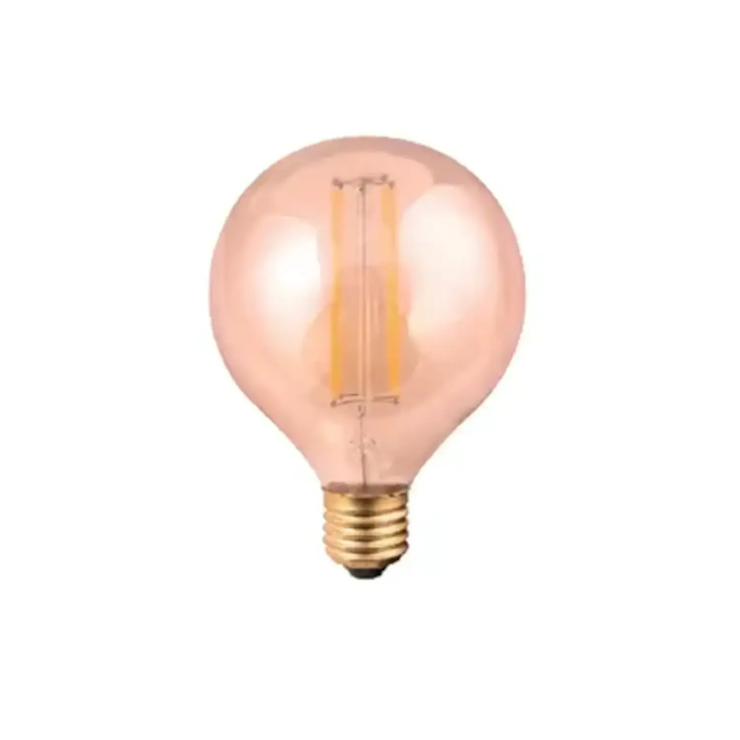 immagine lampada globo led filamento 125 mm e27 8 watt bianco caldo ambra