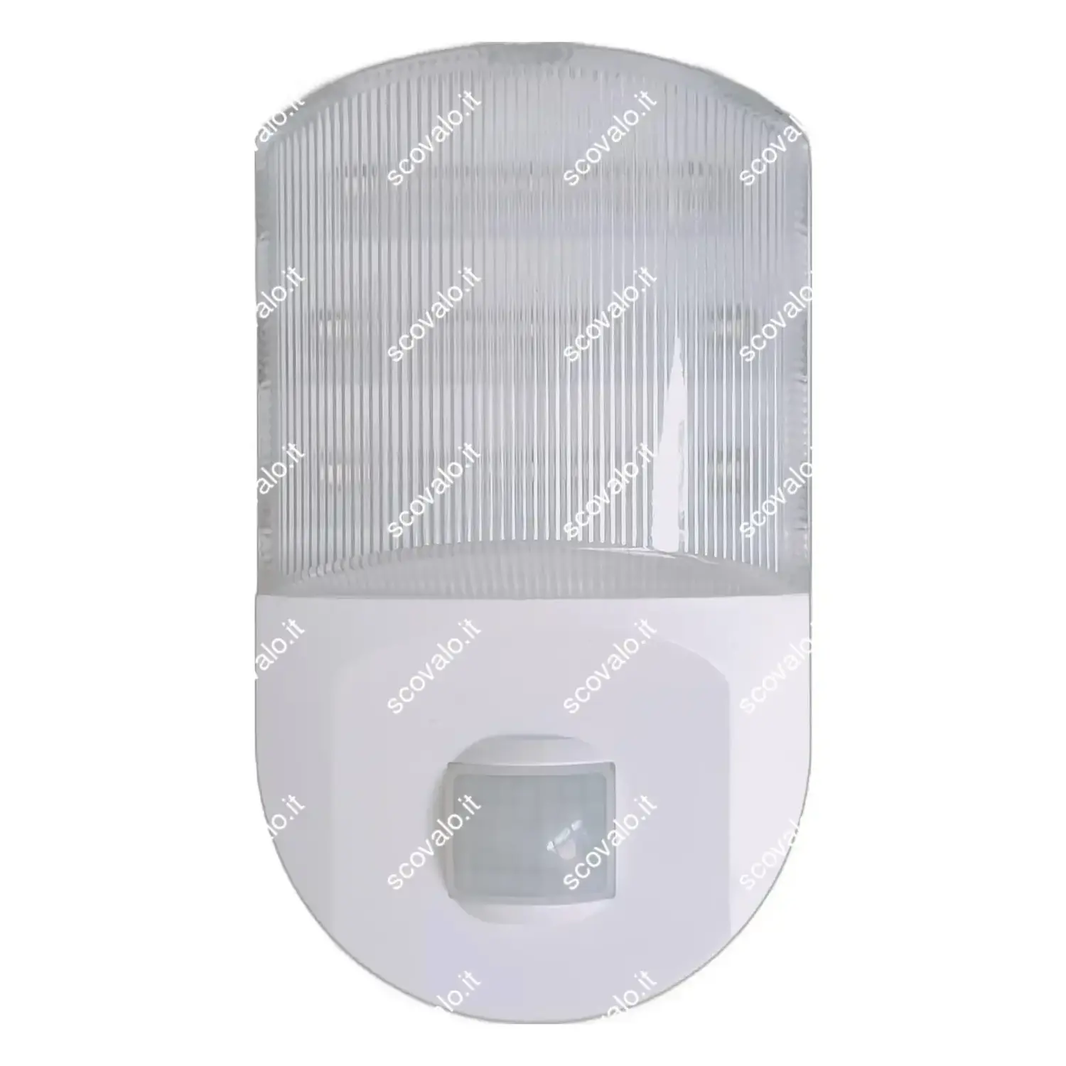 immagine lampada led luce notturna con sensore di movimento crepuscolare spina bianco freddo