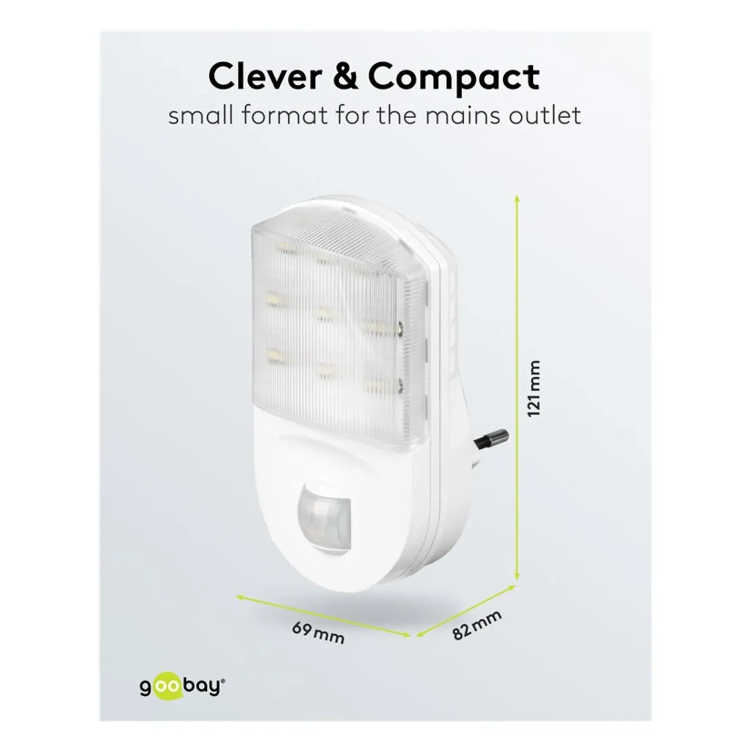 immagine Lampada LED Notturna Goobay con Sensore Movimento PIR 6500K Bianco Freddo